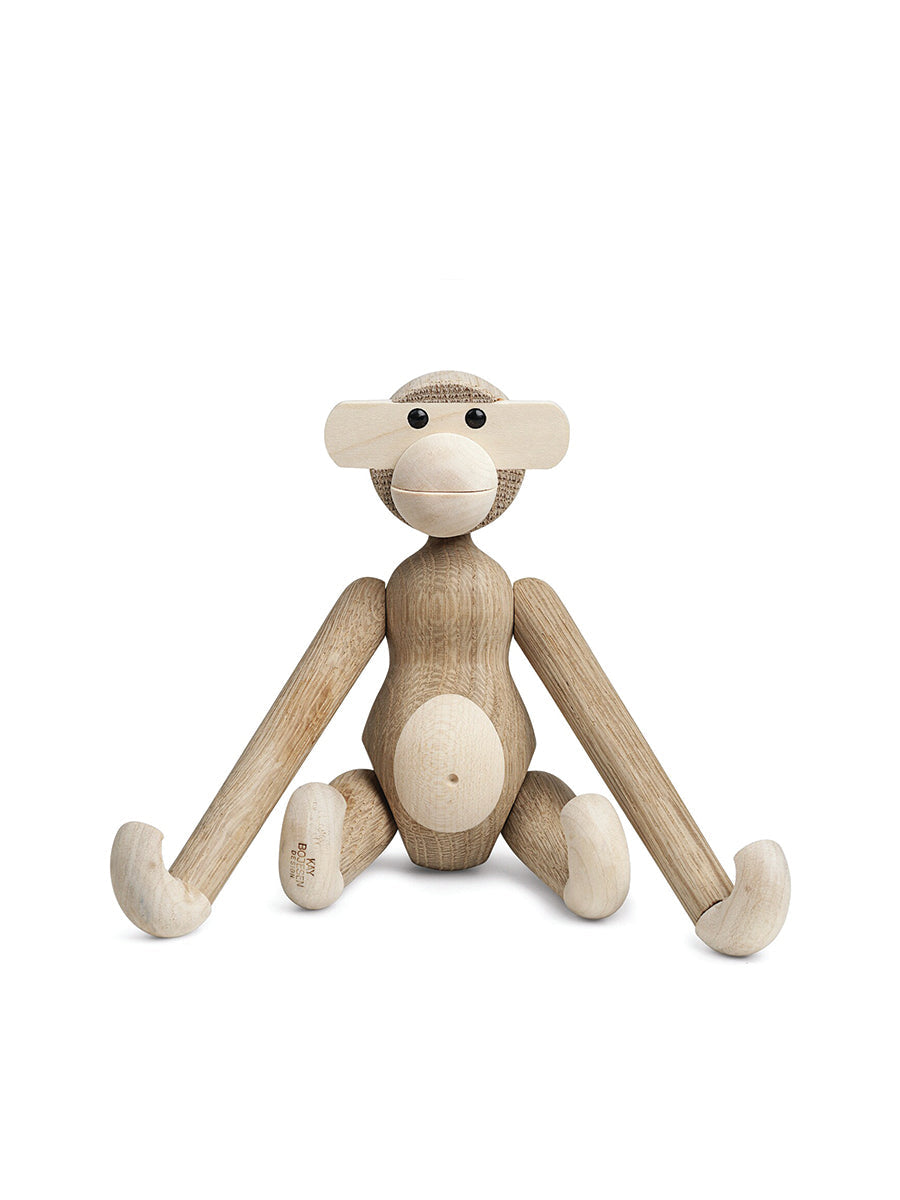 Monkey small Oak H18.5cm