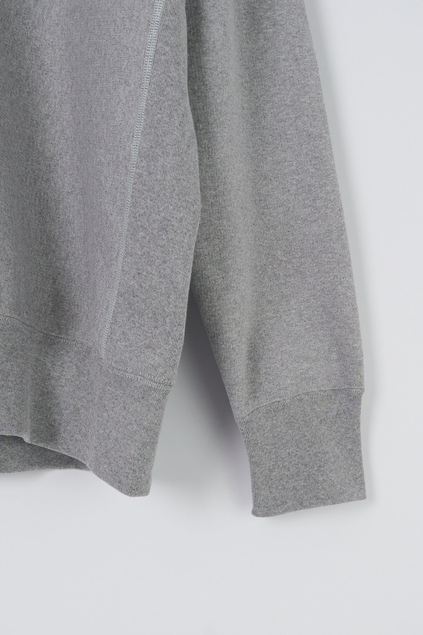 Half Zip Reverse Sweat Shirts - Grey