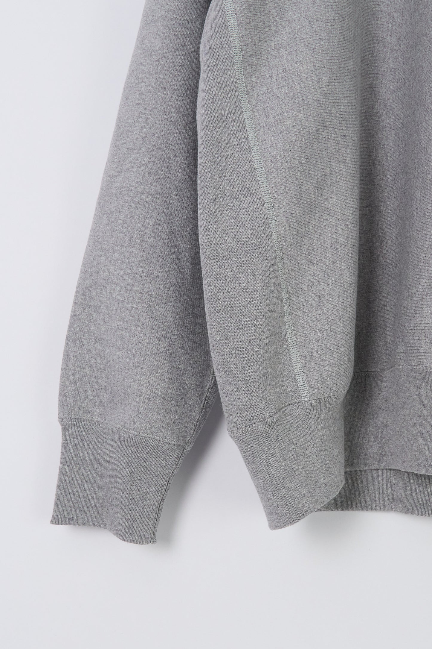 Half Zip Reverse Sweat Shirts - Grey