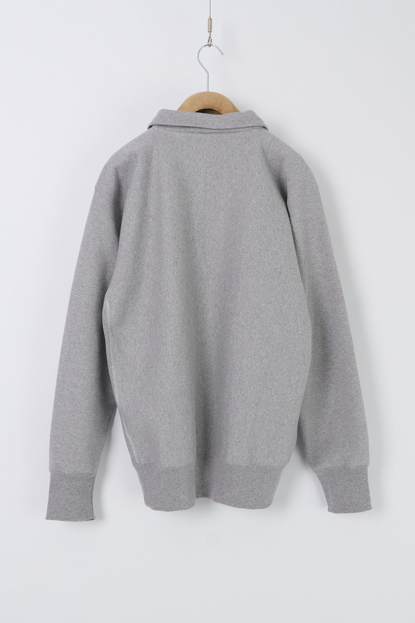 Half Zip Reverse Sweat Shirts - Grey