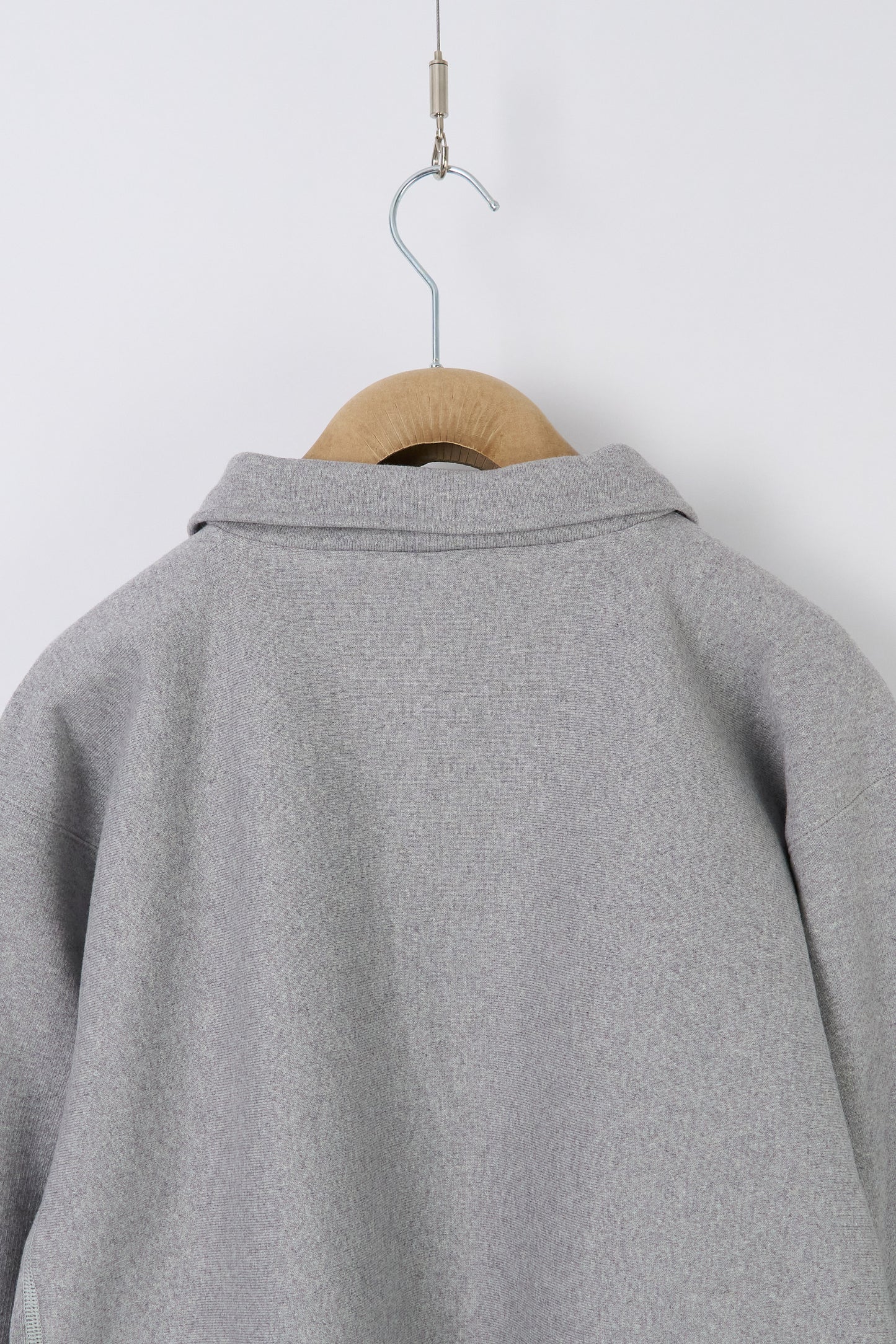 Half Zip Reverse Sweat Shirts - Grey