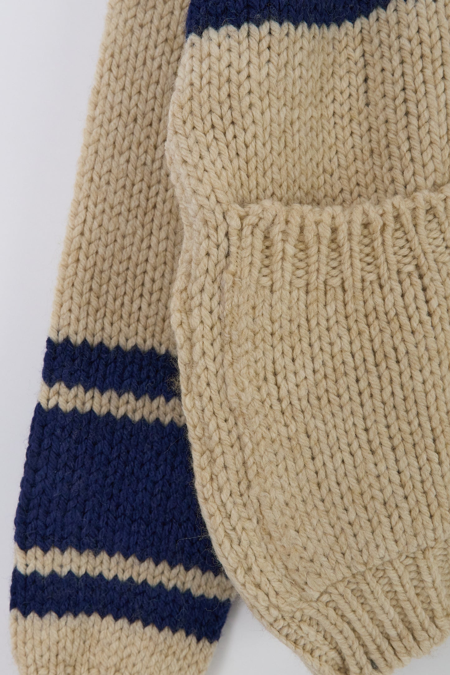 Langdale Cardigan, Chunky Knit Stripe - Sand