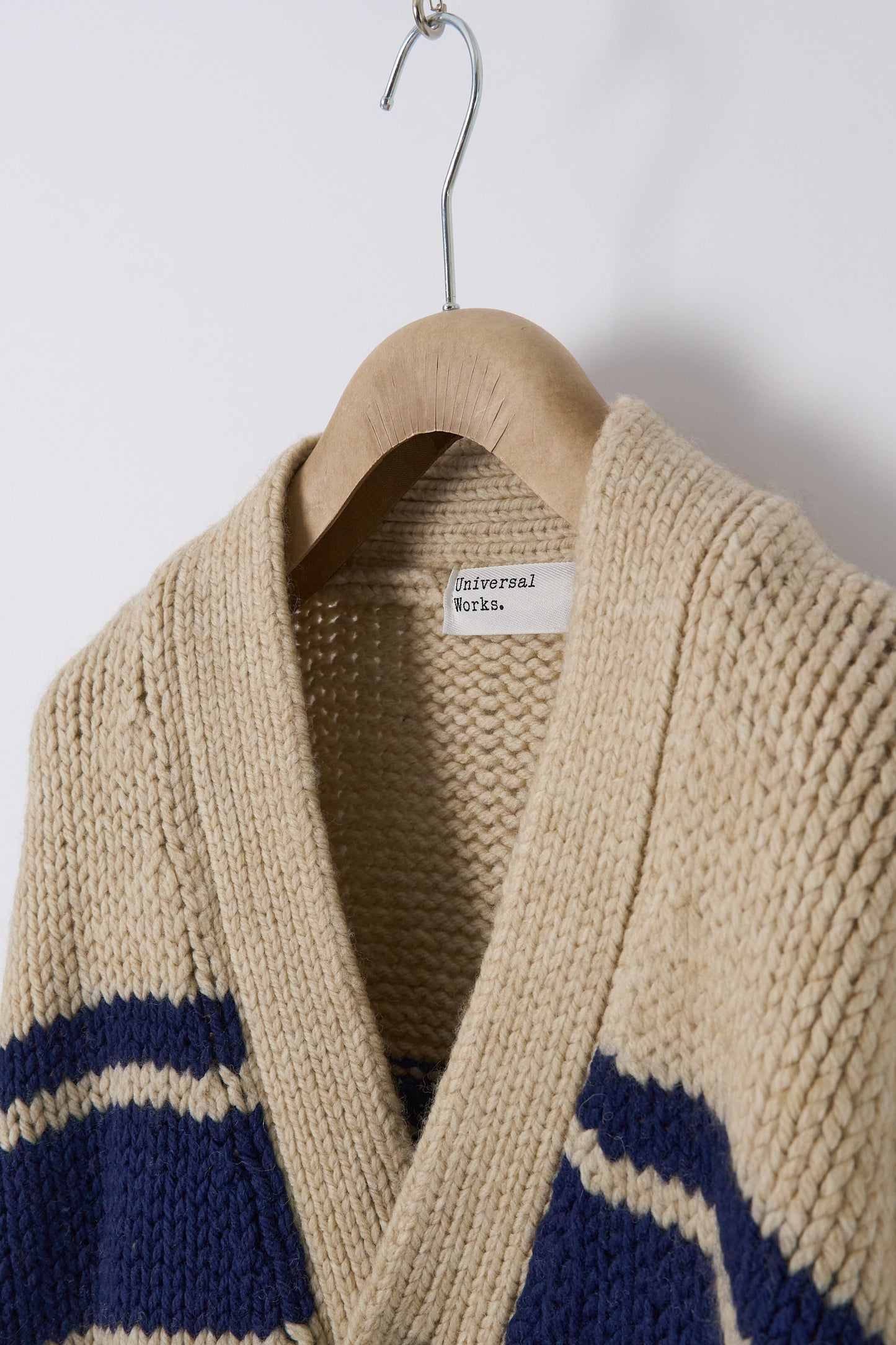 Langdale Cardigan, Chunky Knit Stripe - Sand