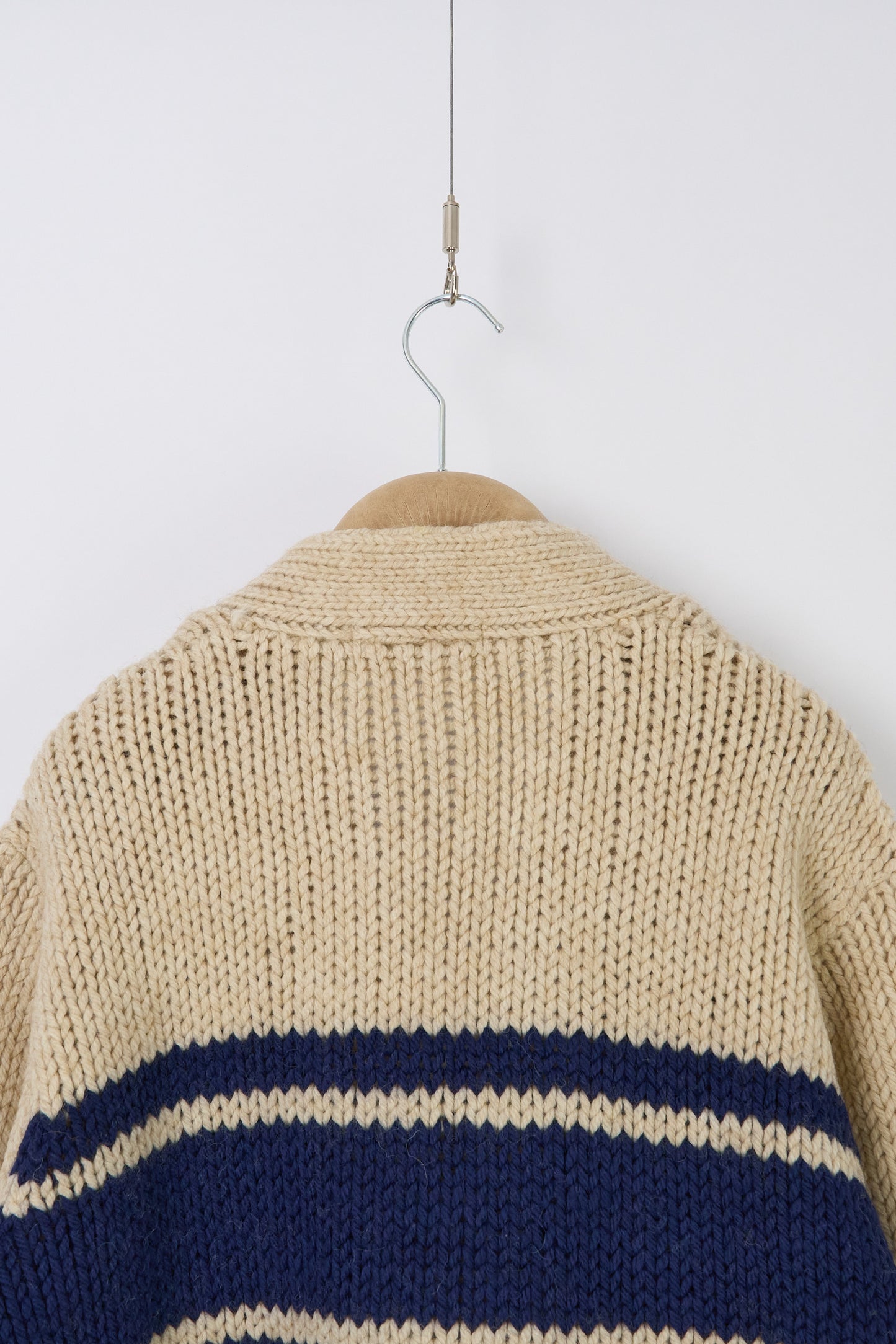 Langdale Cardigan, Chunky Knit Stripe - Sand
