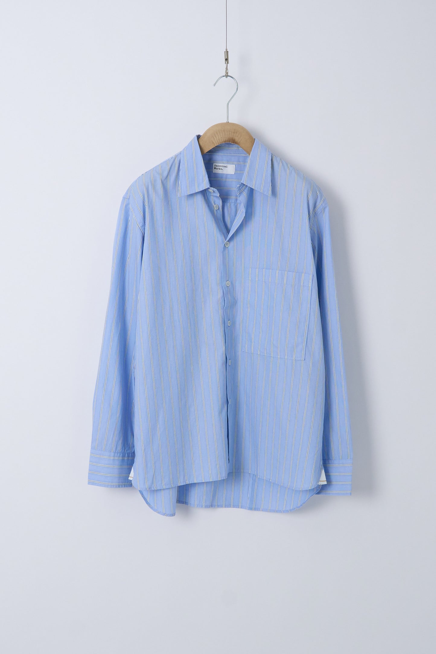 Square Pocket Shirt MC Stripe - Blue