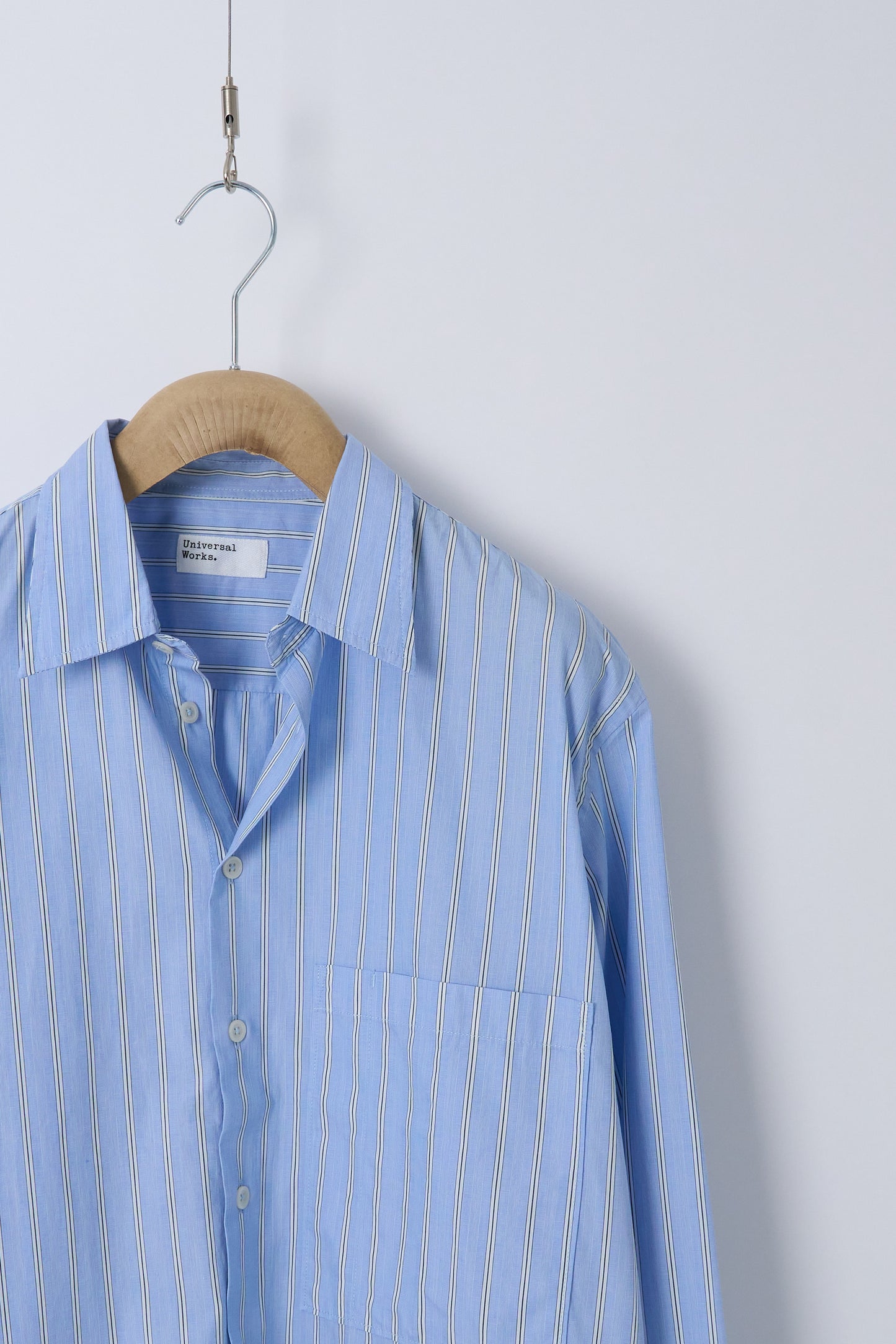 Square Pocket Shirt MC Stripe - Blue