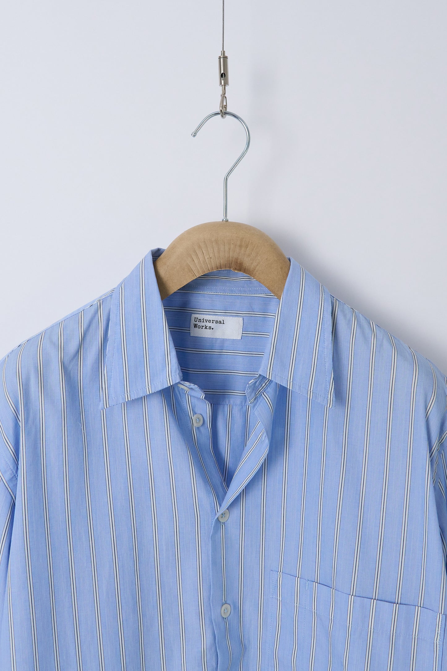 Square Pocket Shirt MC Stripe - Blue