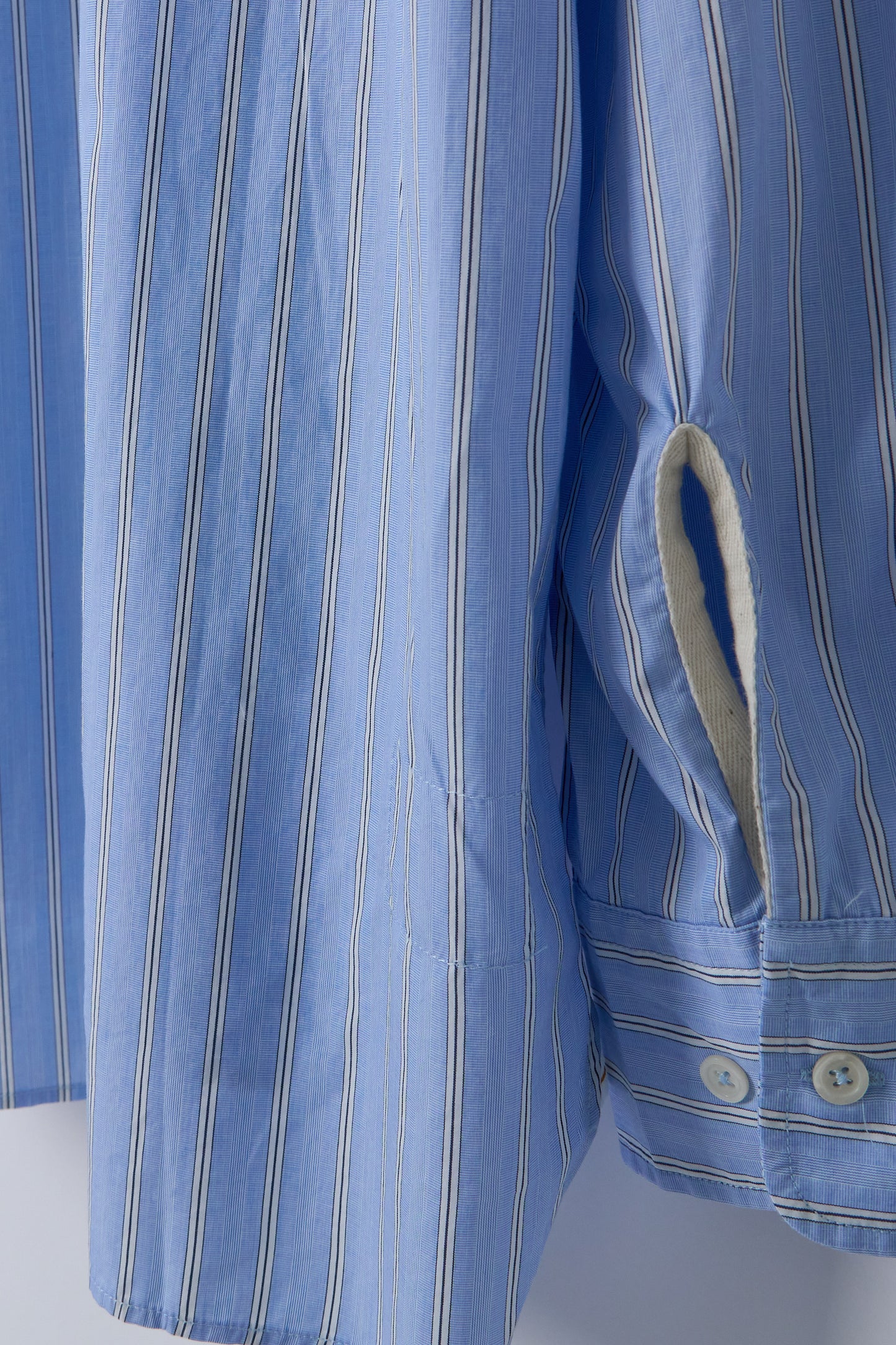 Square Pocket Shirt MC Stripe - Blue