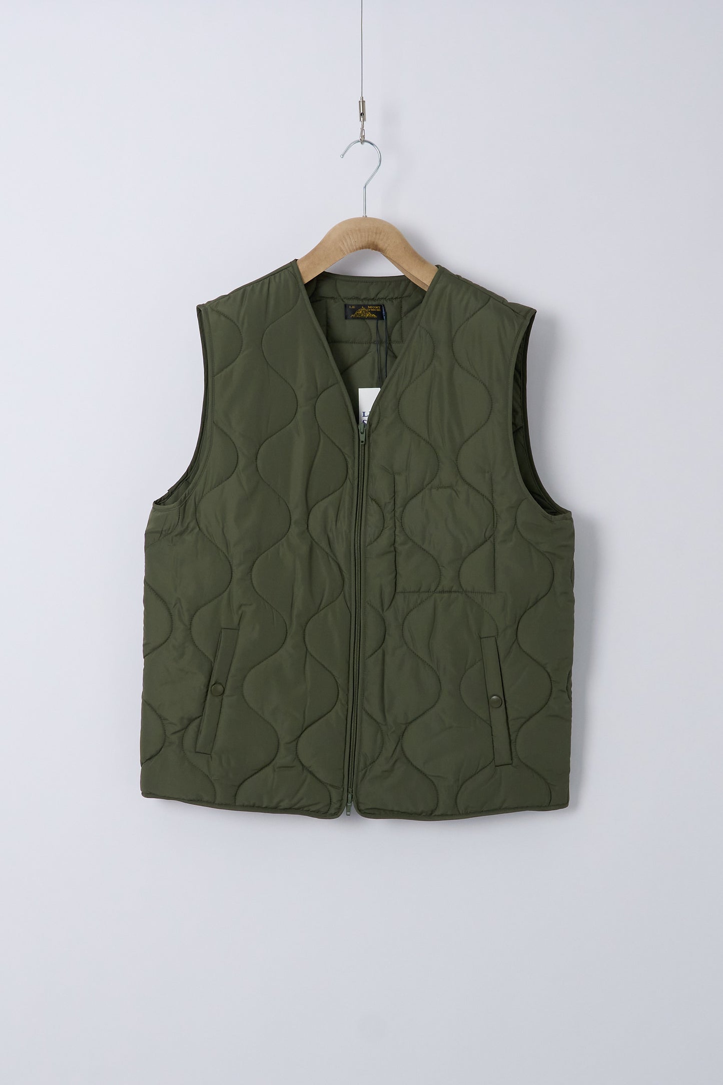 Vinis Sleeveless Quilted Jacket - Kaki