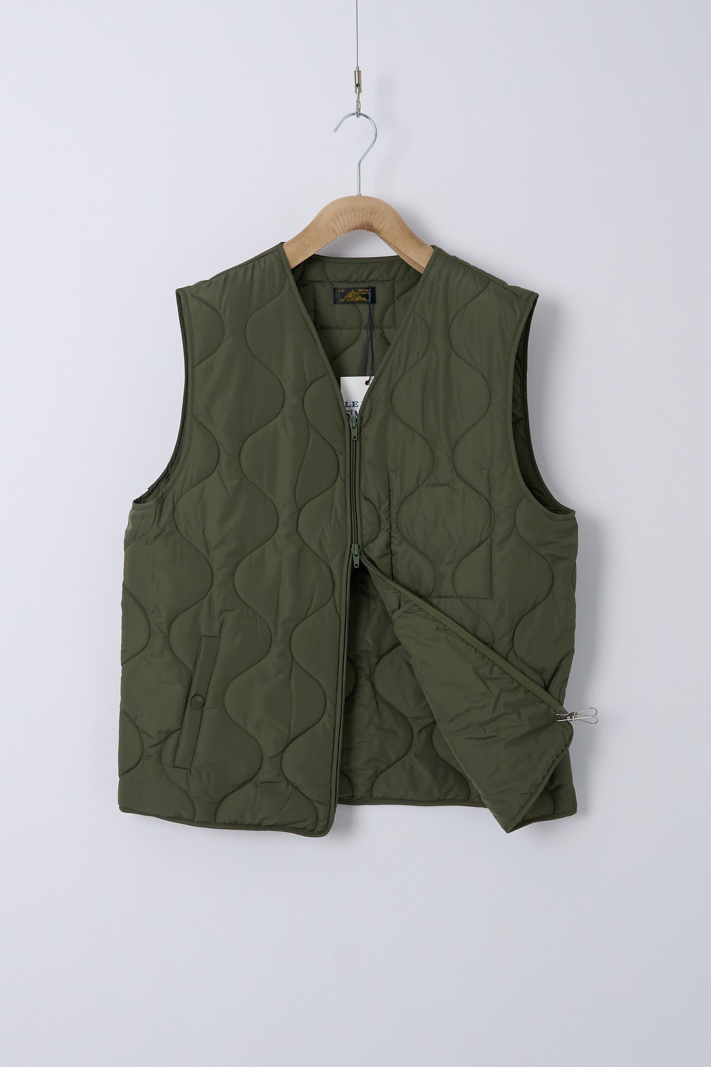 Vinis Sleeveless Quilted Jacket - Kaki