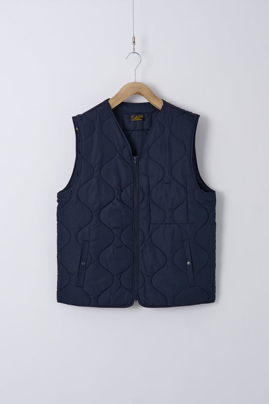 Vinis Sleeveless Quilted Jacket - Navy