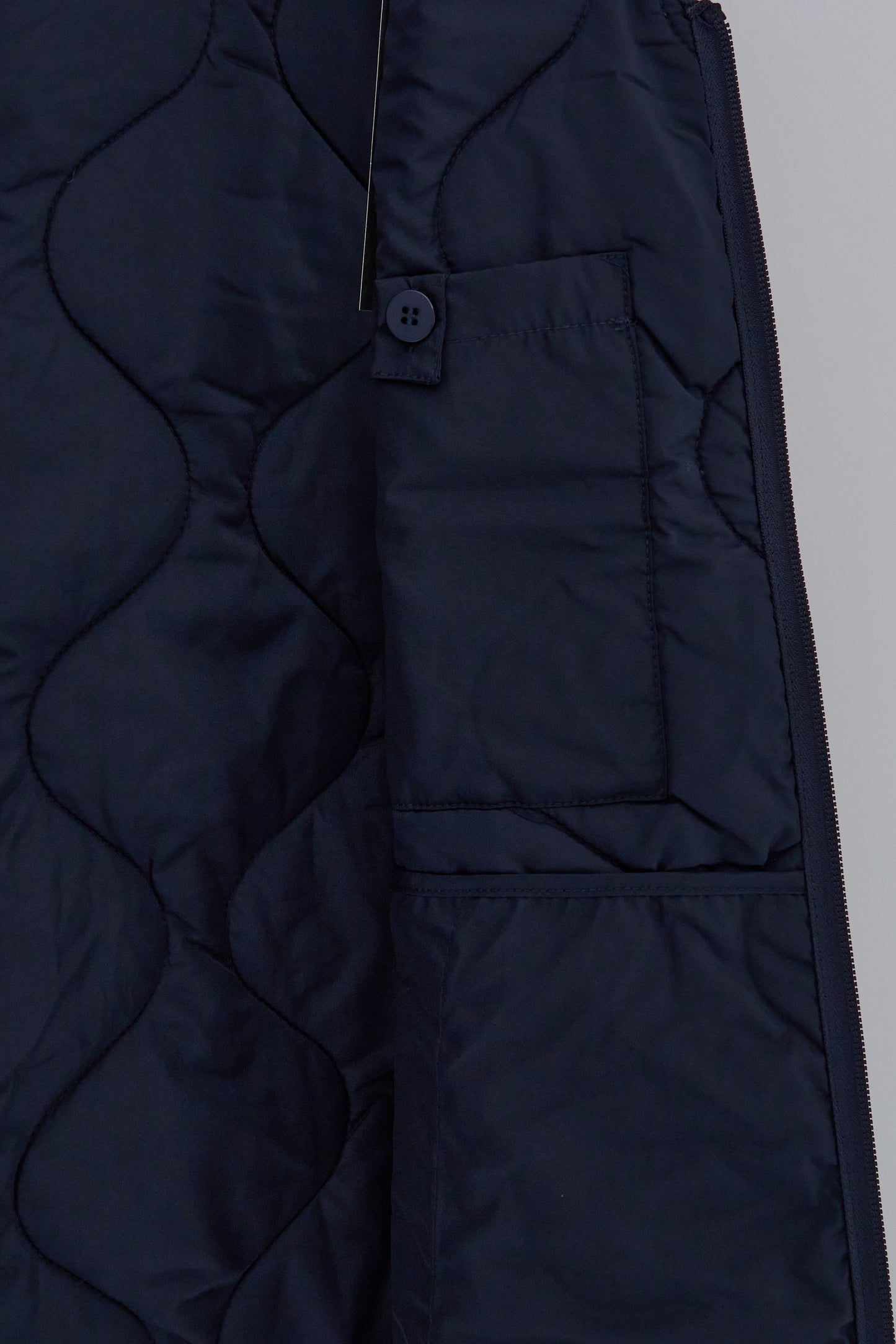 Vinis Sleeveless Quilted Jacket - Navy