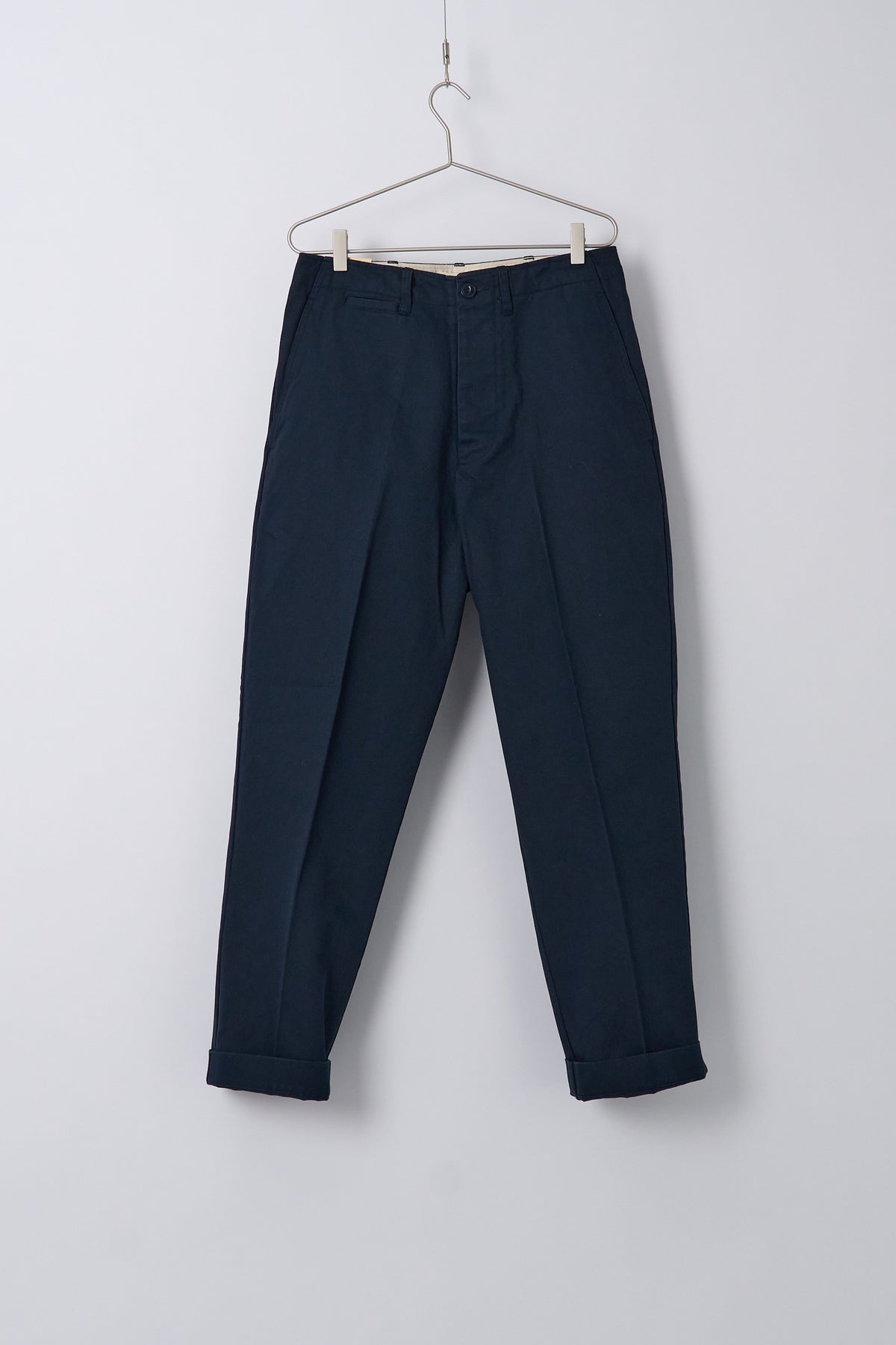 1920s Cotton Twill Worker Chino Dark Navy