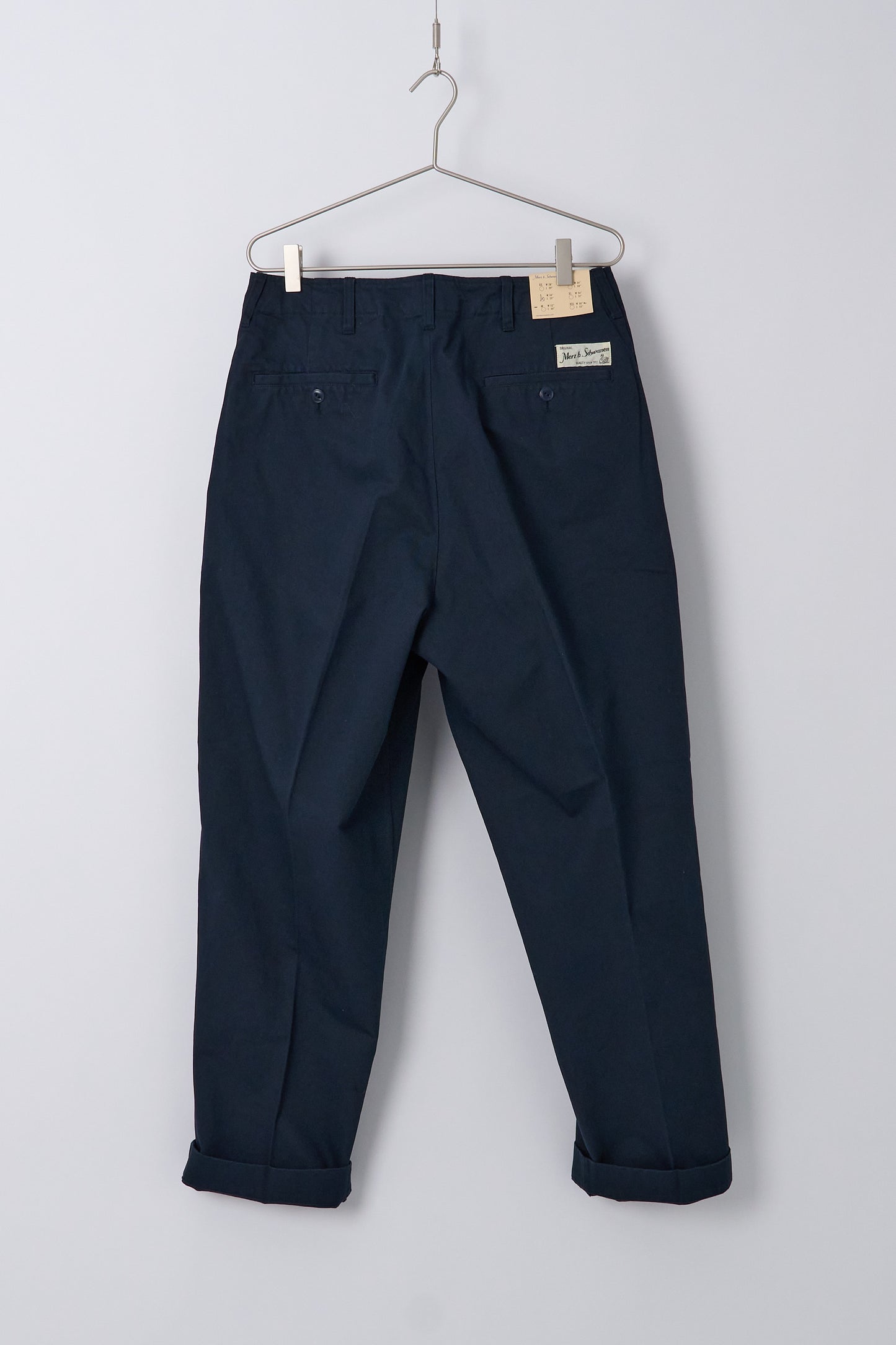 1920s Cotton Twill Worker Chino Dark Navy
