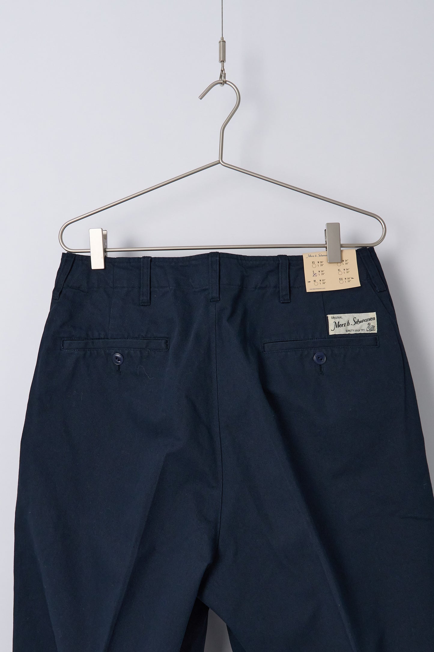 1920s Cotton Twill Worker Chino Dark Navy