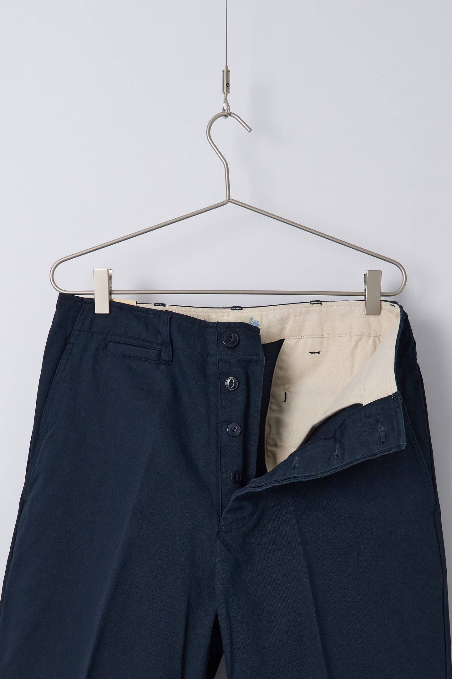1920s Cotton Twill Worker Chino Dark Navy