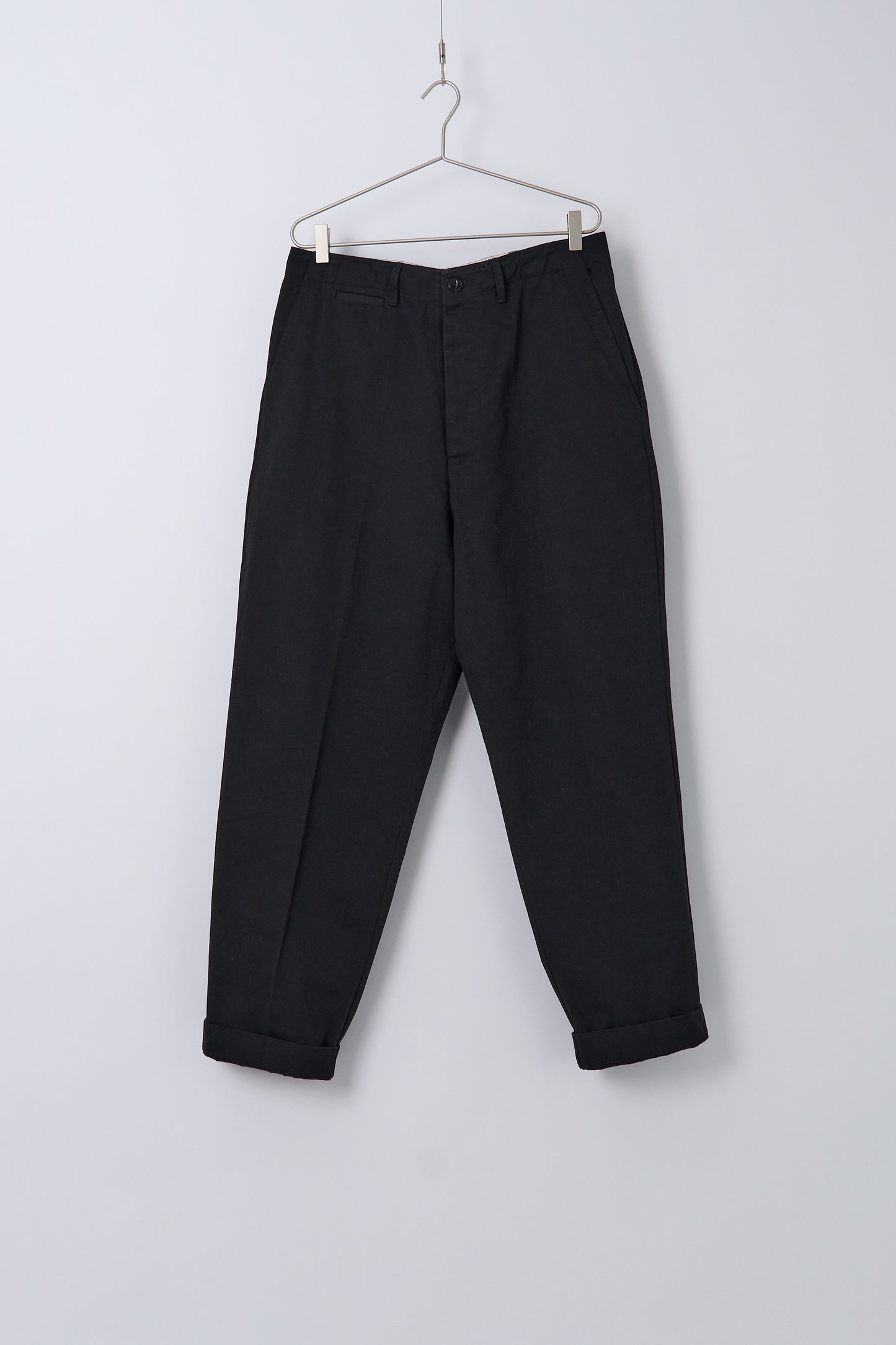 1920s Cotton Twill Worker Chino Deep Black