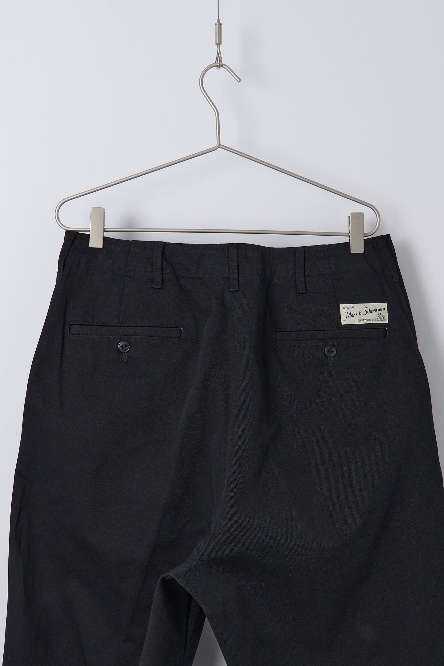 1920s Cotton Twill Worker Chino Deep Black