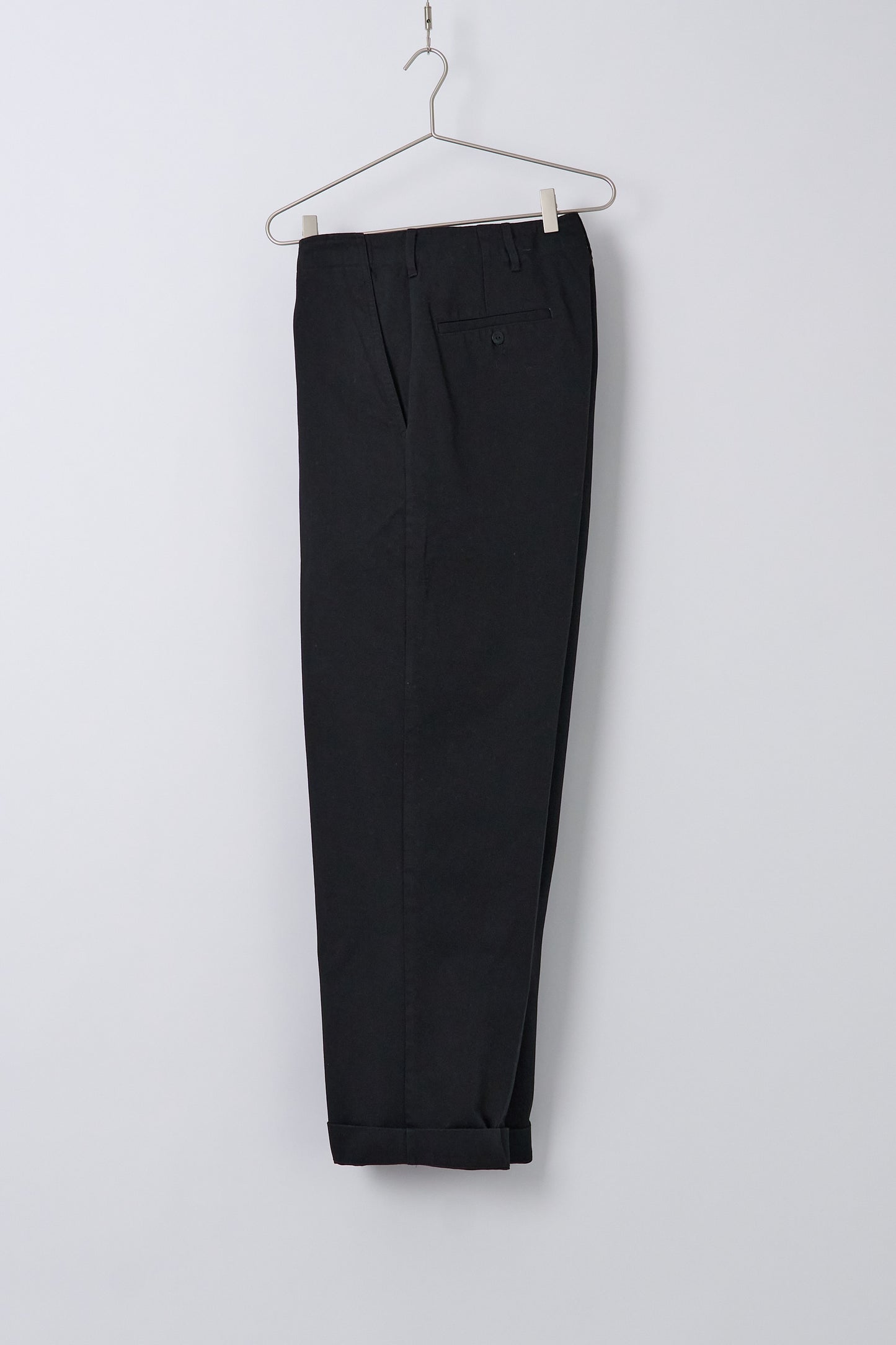 1920s Cotton Twill Worker Chino Deep Black