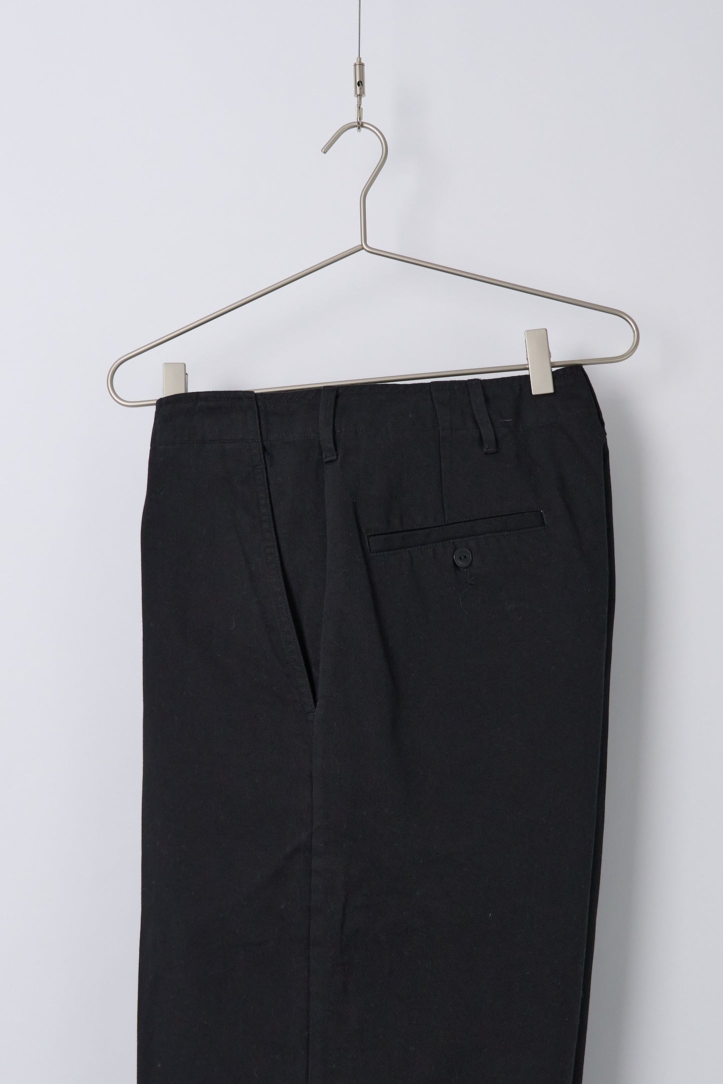 1920s Cotton Twill Worker Chino Deep Black