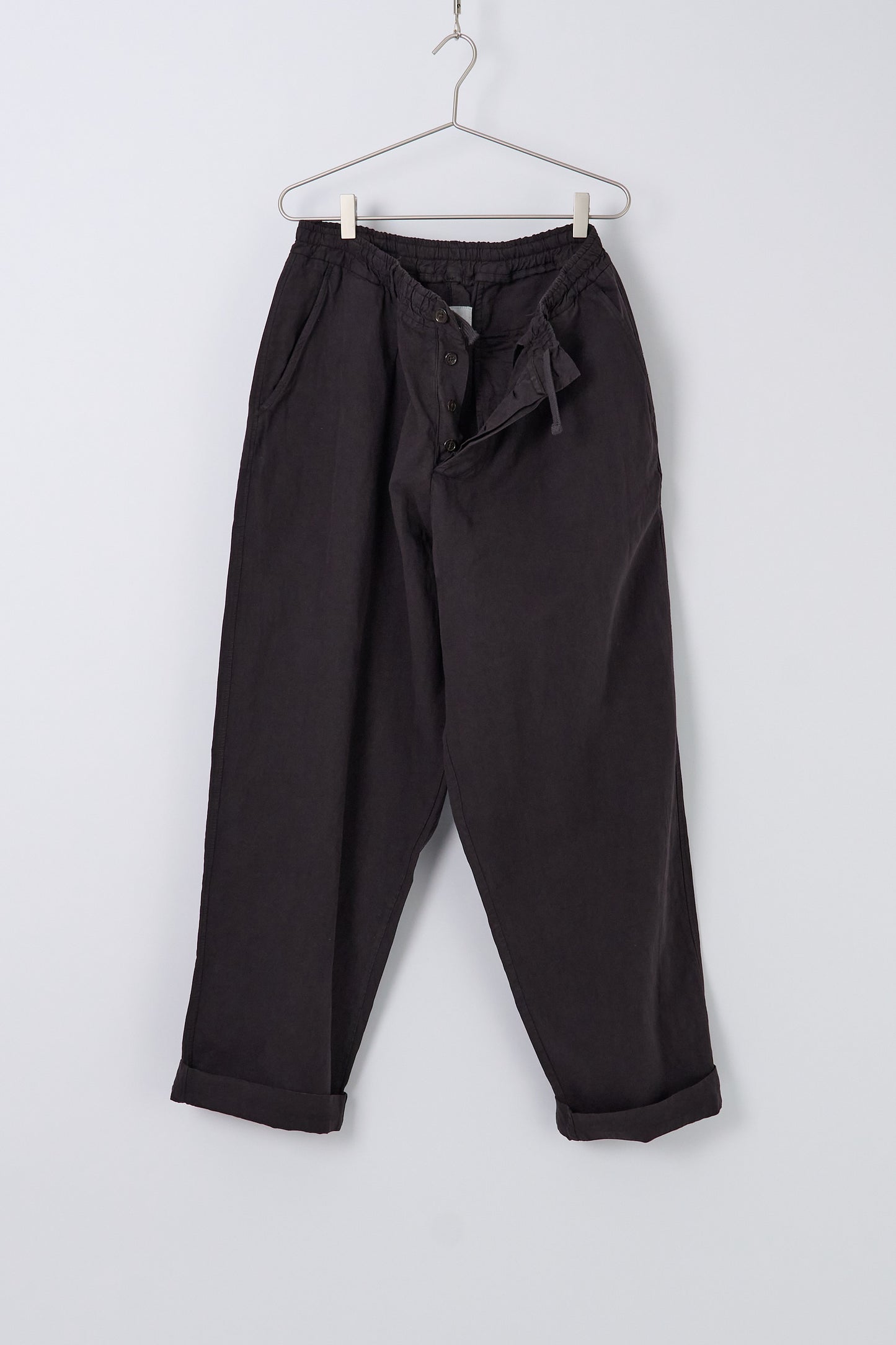 Oxford Pant Lyo Linen Mix - Licorice
