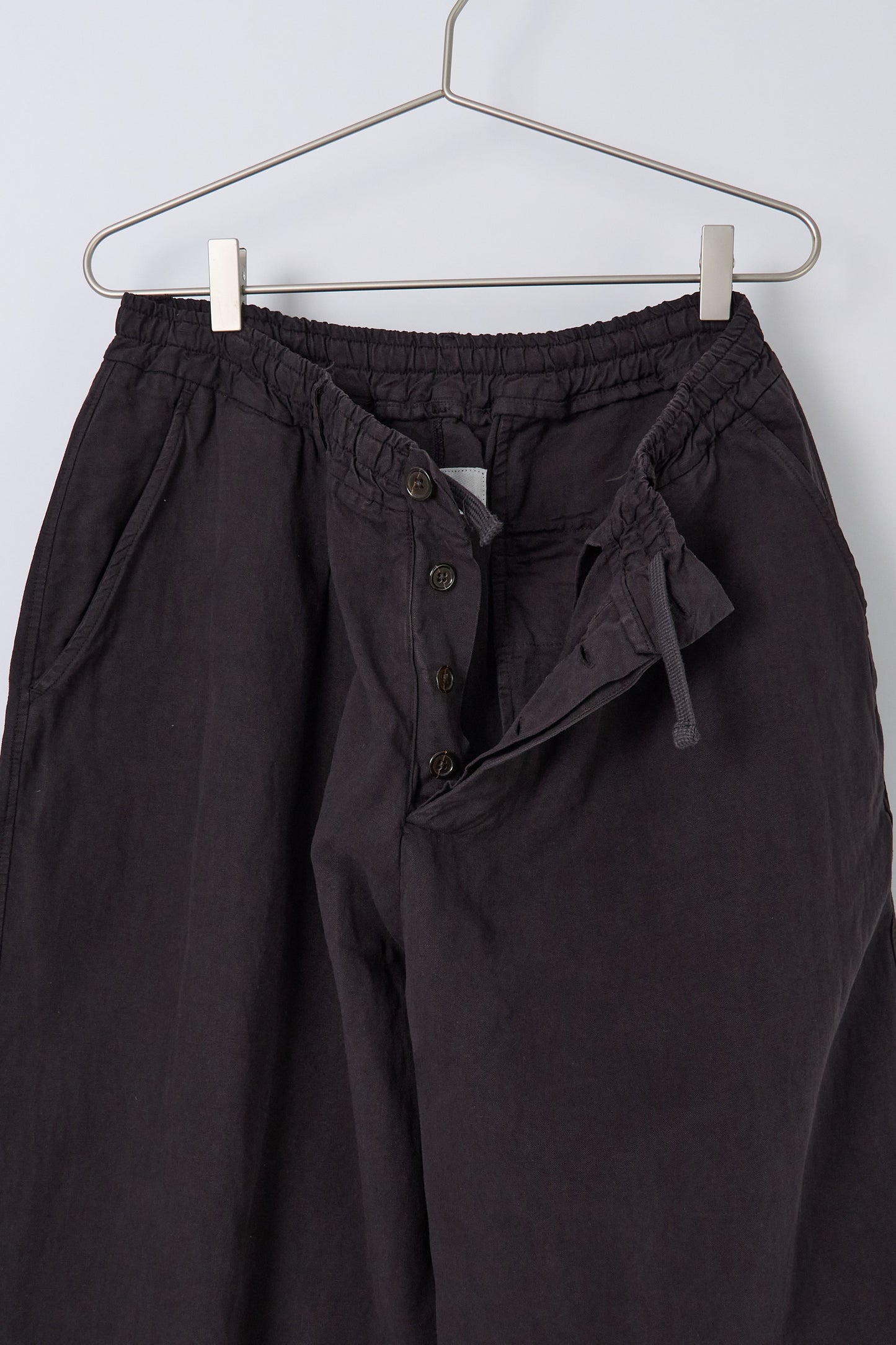 Oxford Pant Lyo Linen Mix - Licorice
