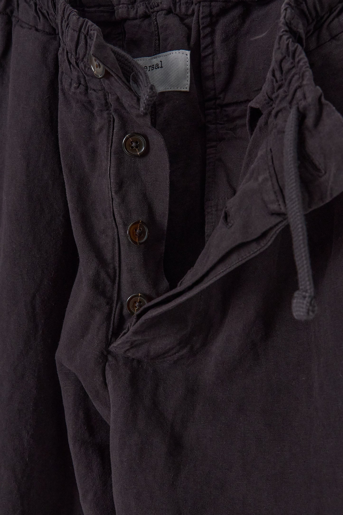 Oxford Pant Lyo Linen Mix - Licorice