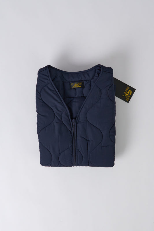 Vinis Sleeveless Quilted Jacket - Navy