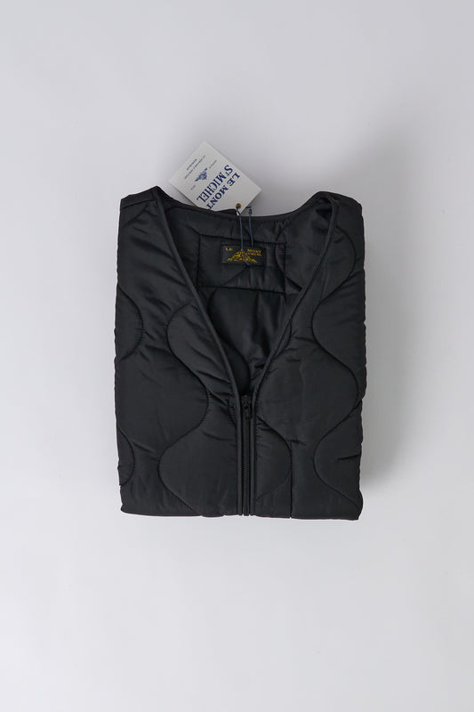 Vinis Sleeveless Quilted Jacket - Black