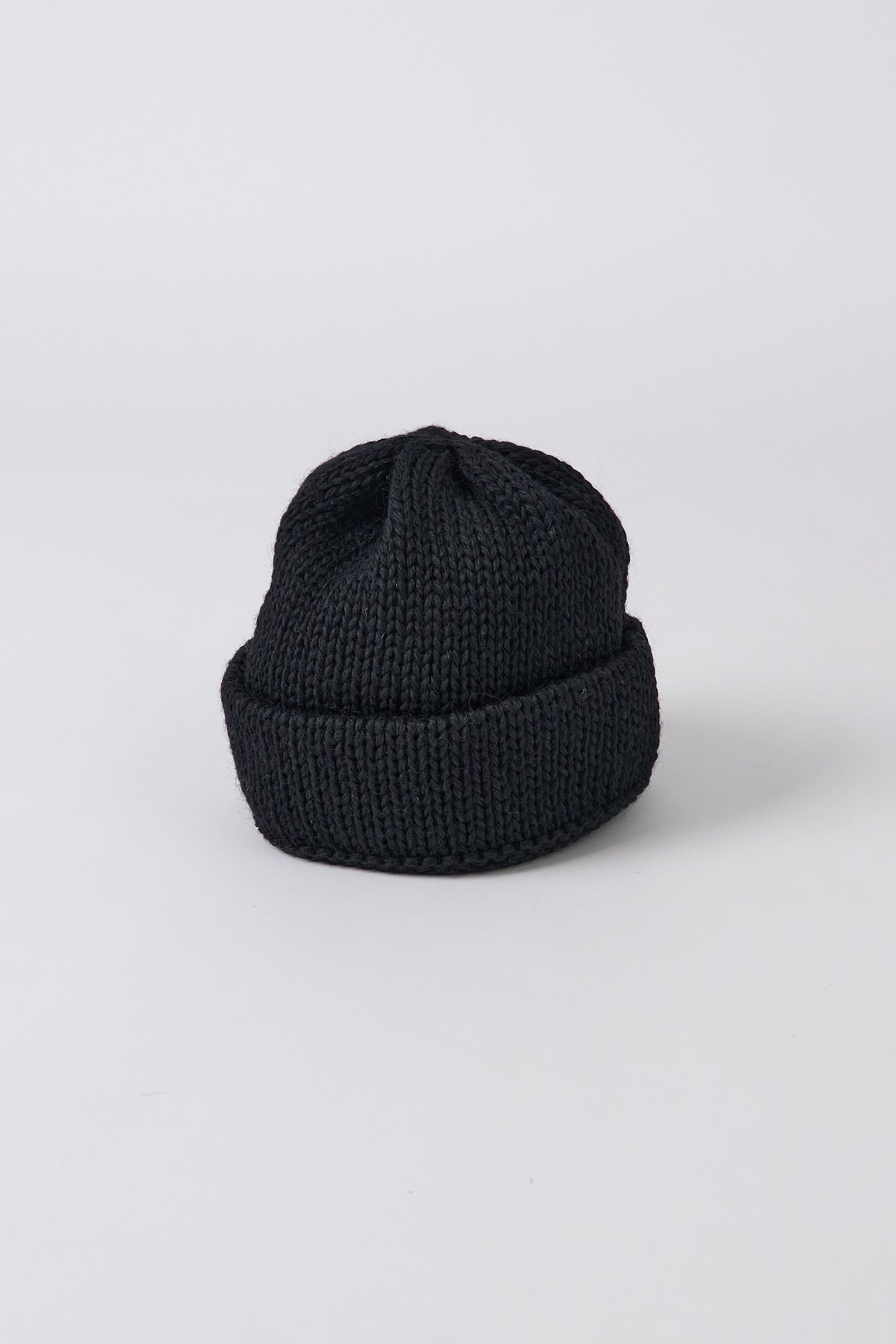 Short Watch Cap British Wool - Black