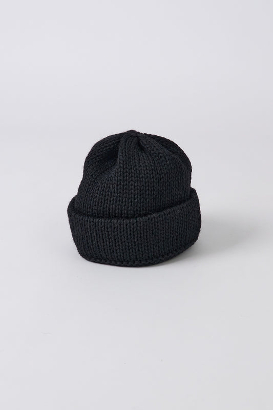 Short Watch Cap British Wool - Black