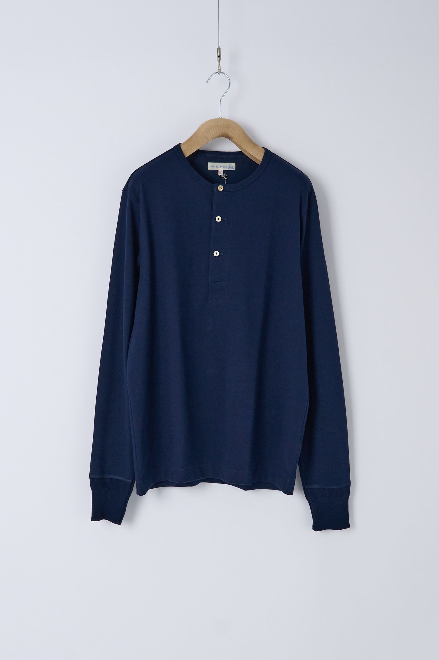 2M06 Refined Long Sleeve Henley Ink Blue