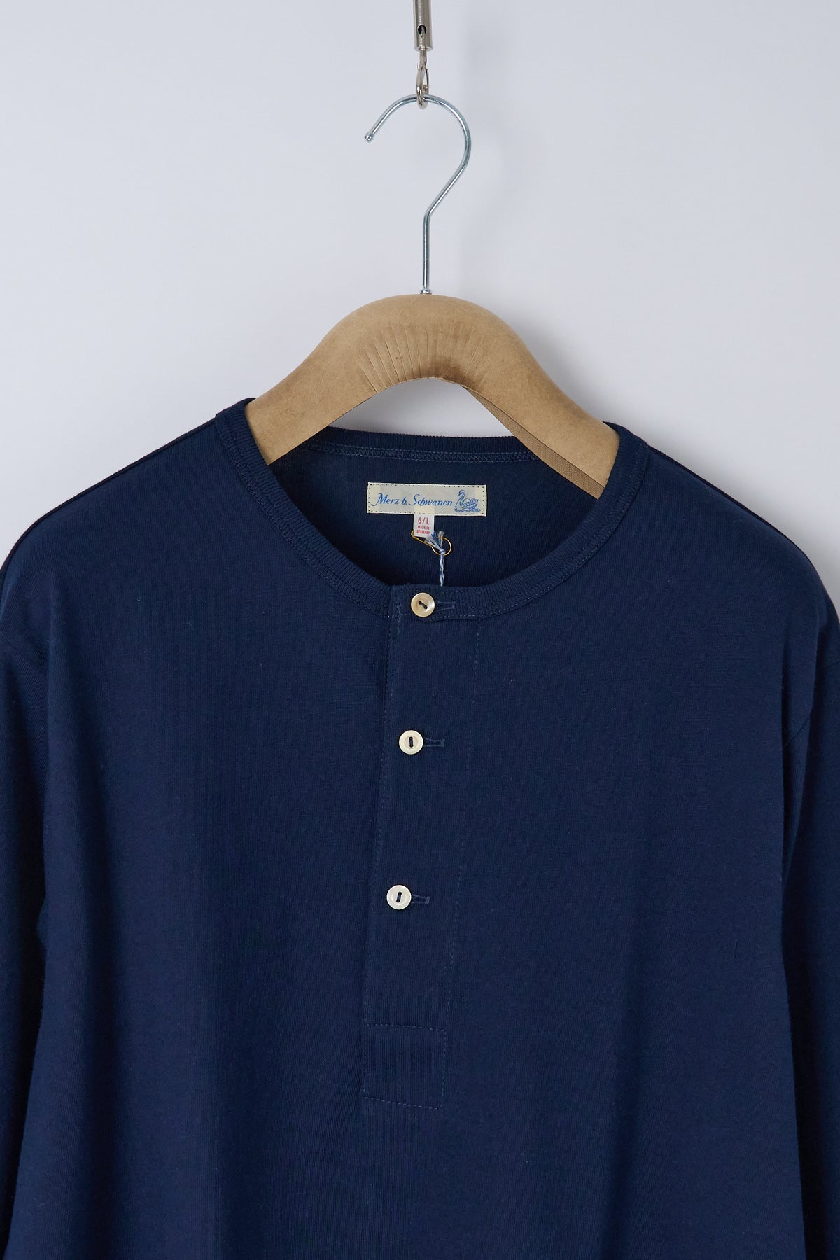 2M06 Refined Long Sleeve Henley Ink Blue