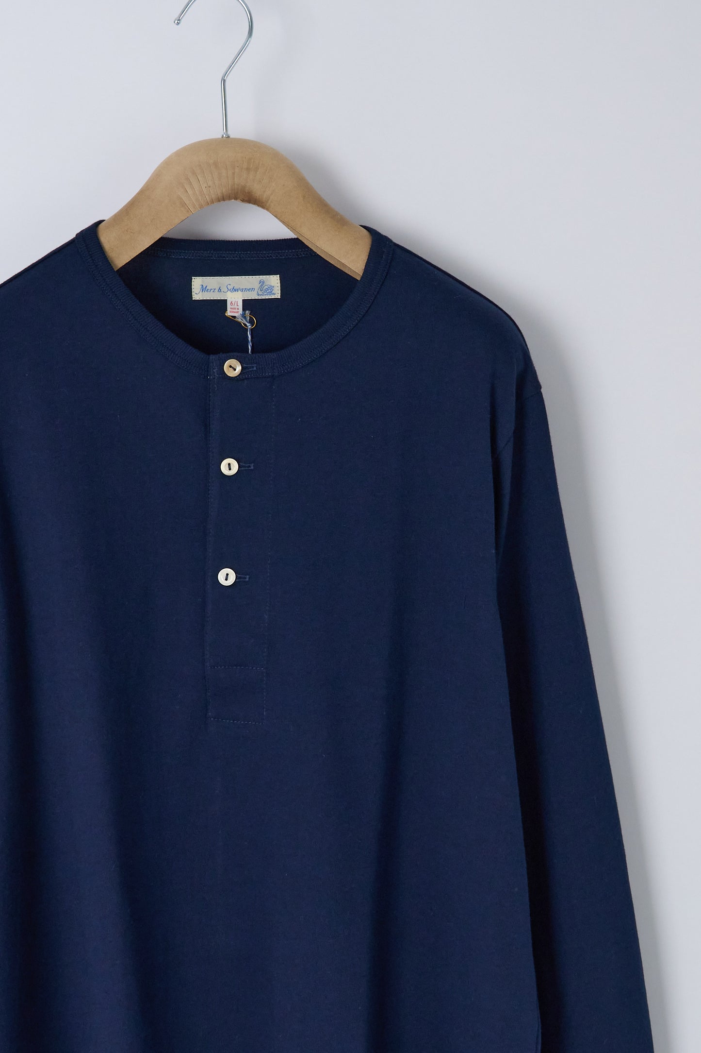 2M06 Refined Long Sleeve Henley Ink Blue