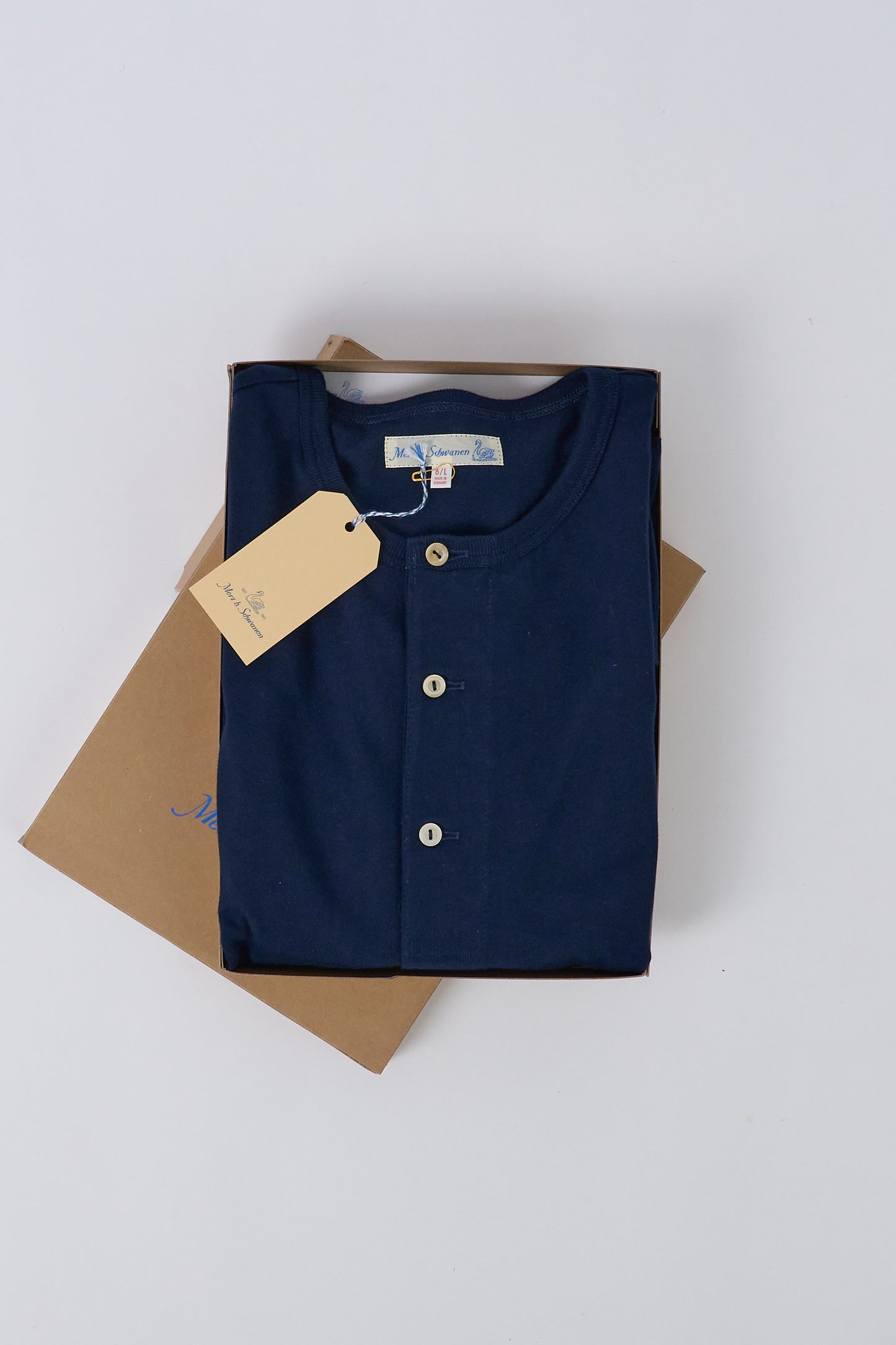 2M06 Refined Long Sleeve Henley Ink Blue