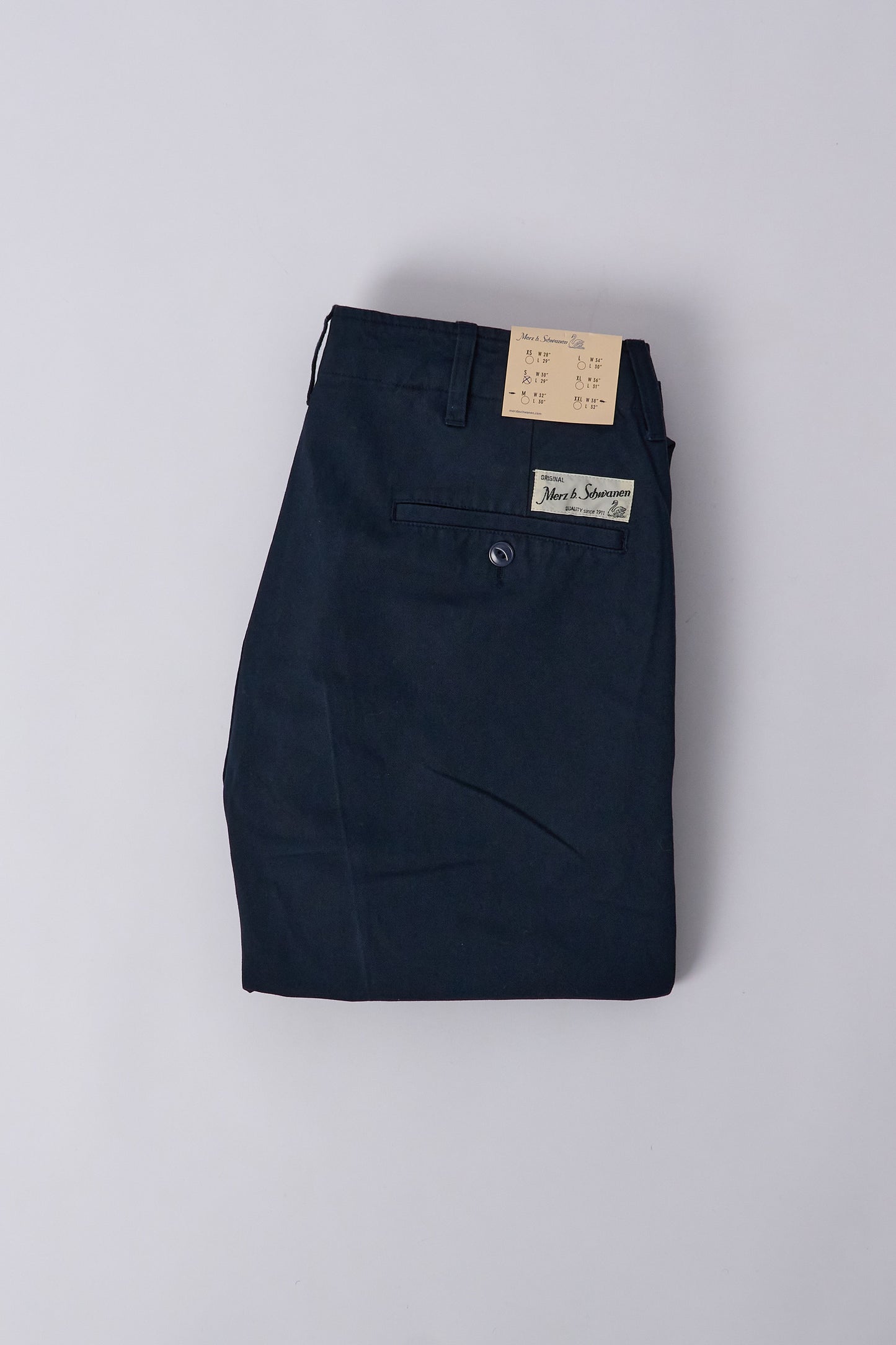 1920s Cotton Twill Worker Chino Dark Navy