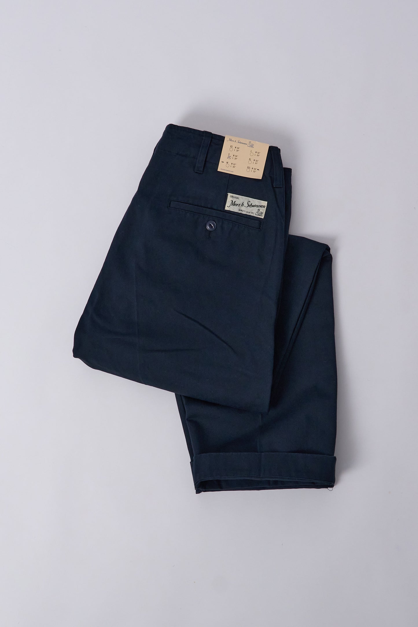 1920s Cotton Twill Worker Chino Dark Navy