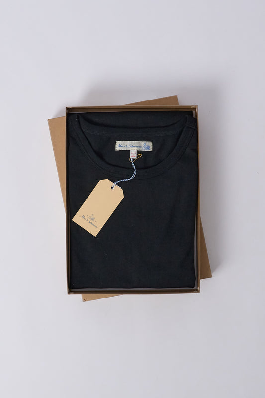 215.99 Loopwheeled Midweight T-Shirt - Deep Black