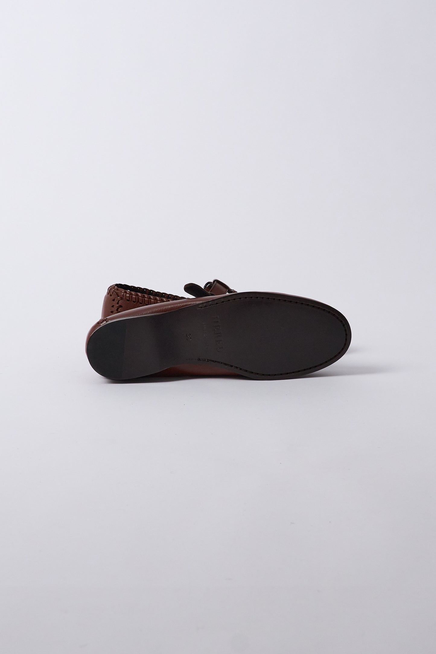 Alcover Braided Seams T-bar Loafer - Chestnut