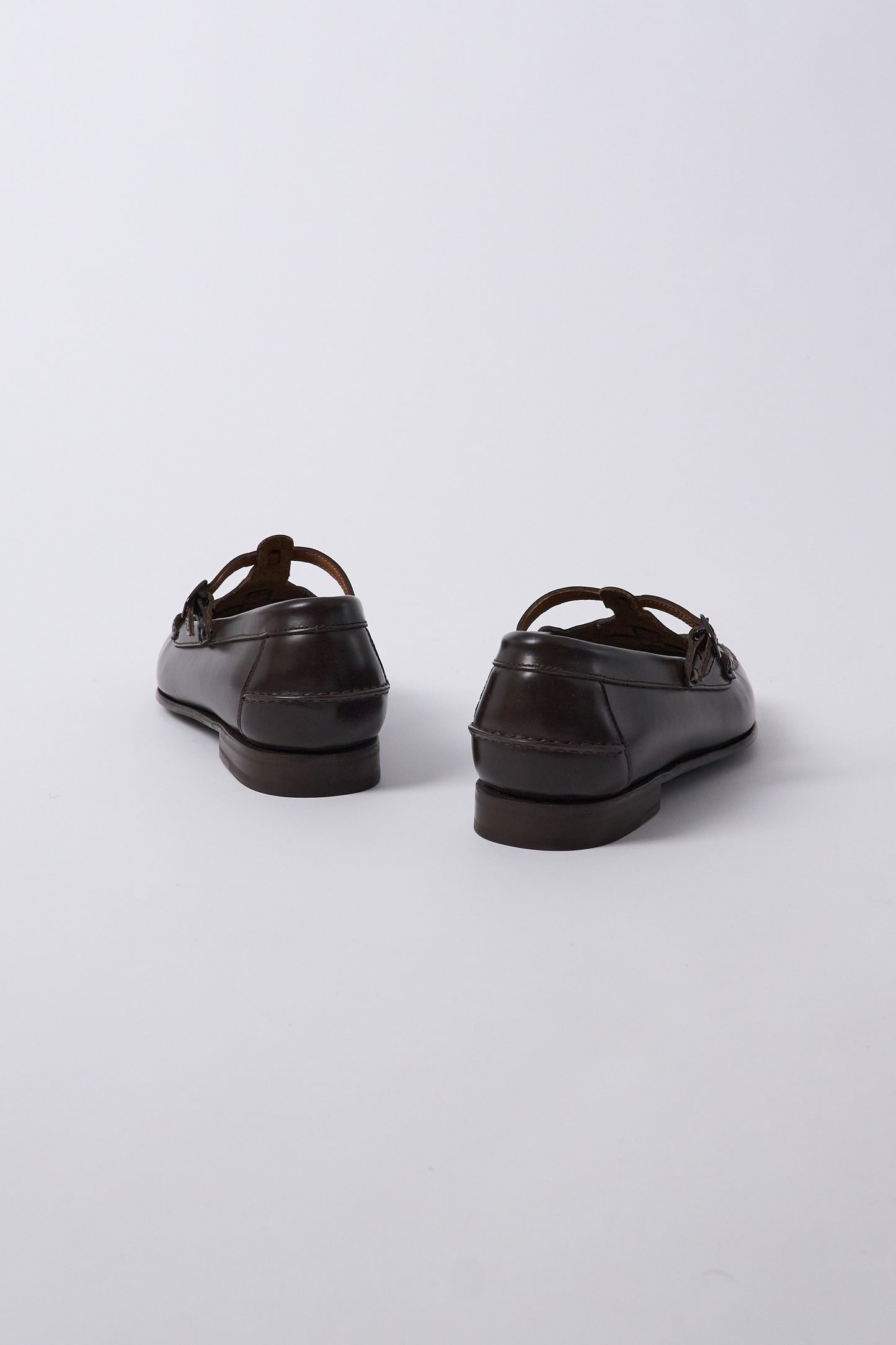 Maqueda Interwoven T-bar Loafer - Dark Brown