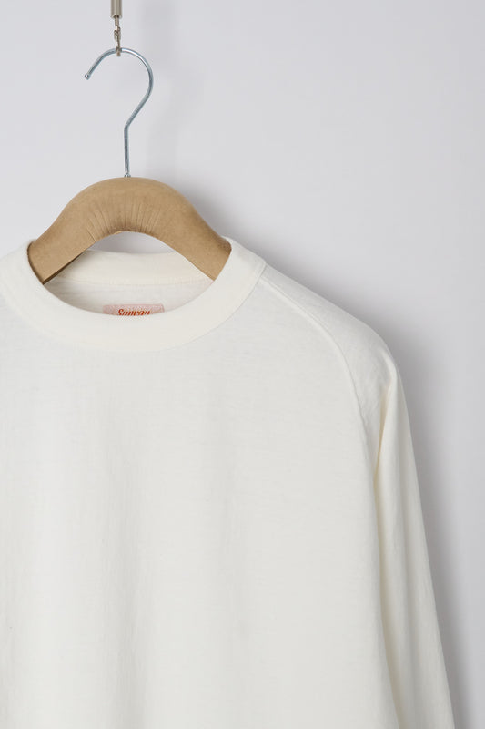 Mahuna LS T-Shirt - Ochiwata Recycled Cotton - Off White