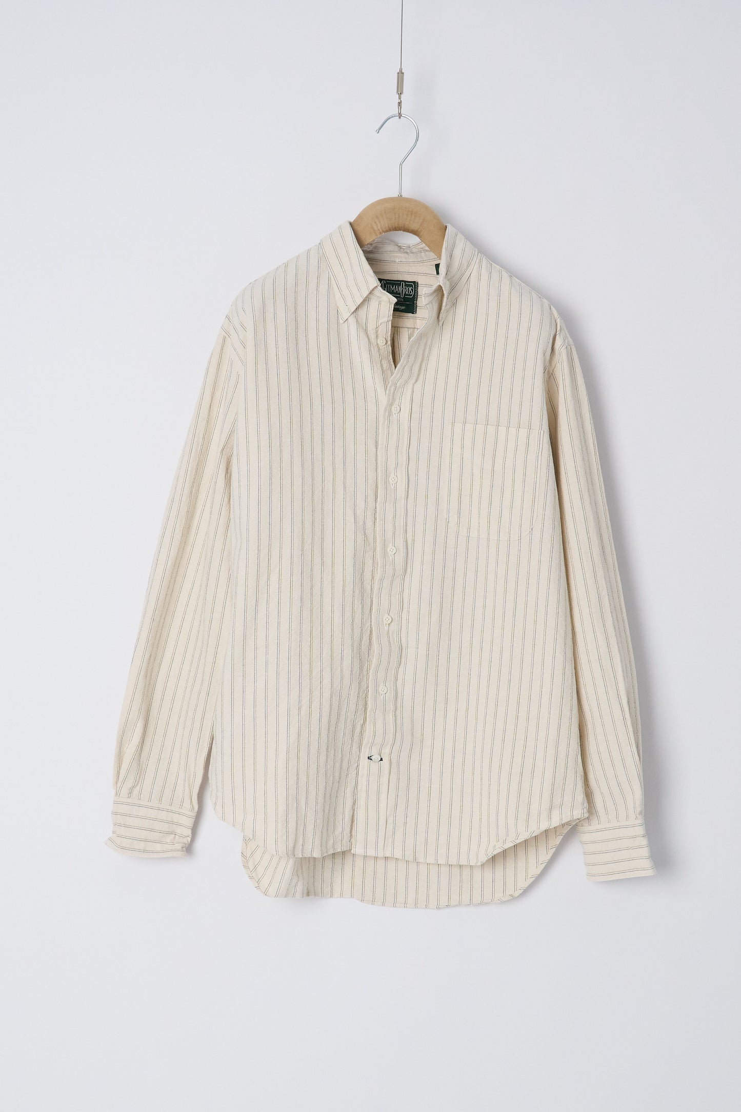 Tan Striped Japanese Oxford - Old Fit