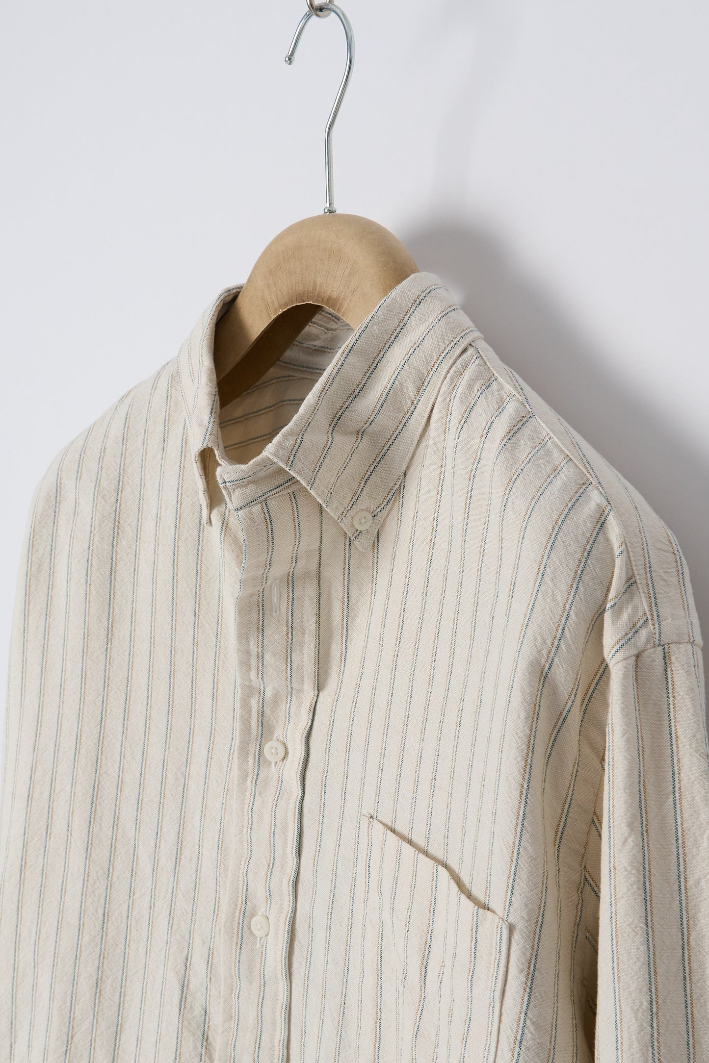 Tan Striped Japanese Oxford - Old Fit
