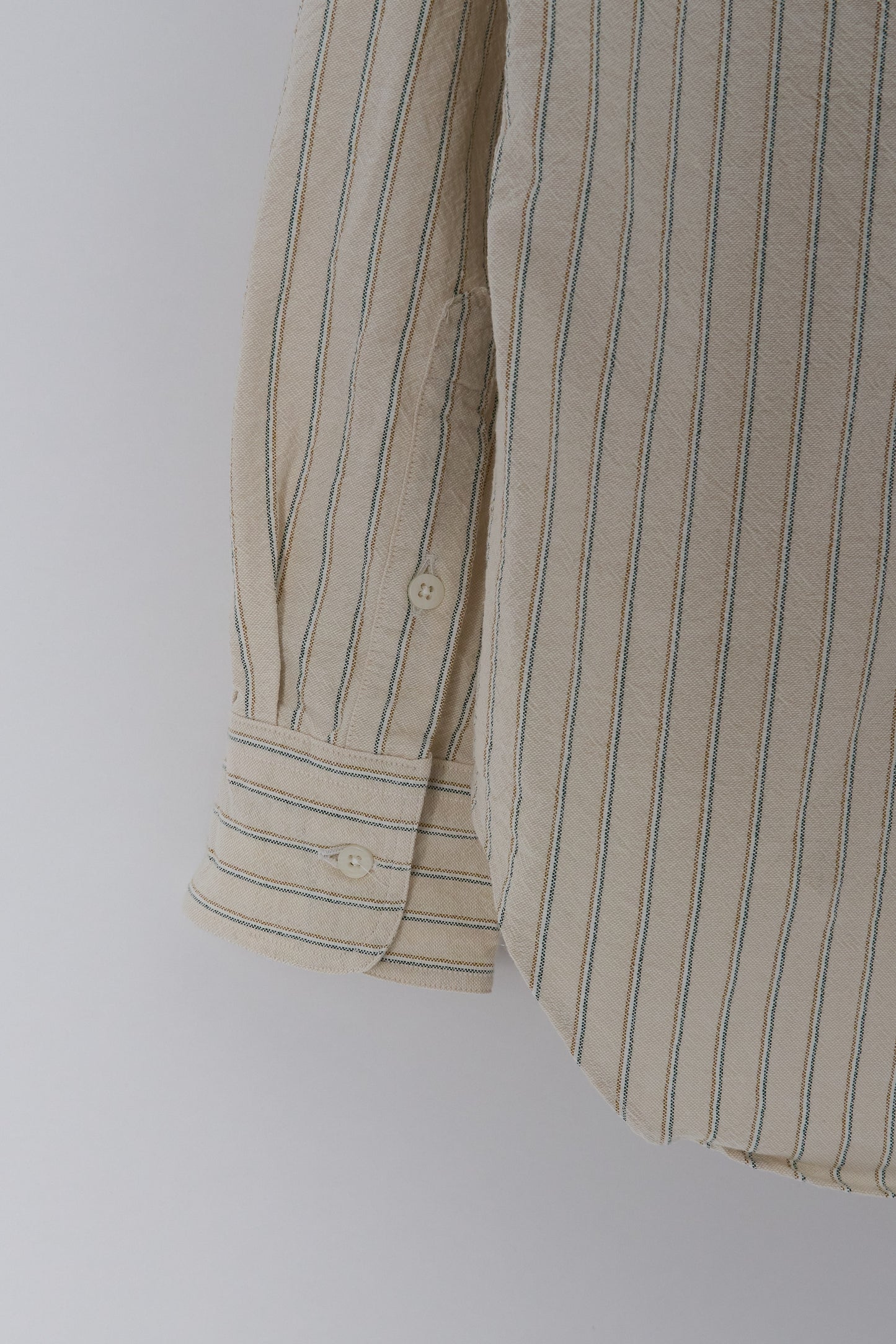 Tan Striped Japanese Oxford - Old Fit