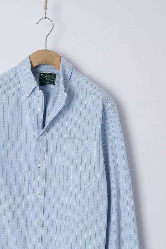 Blue Striped Japanese Oxford - Old Fit
