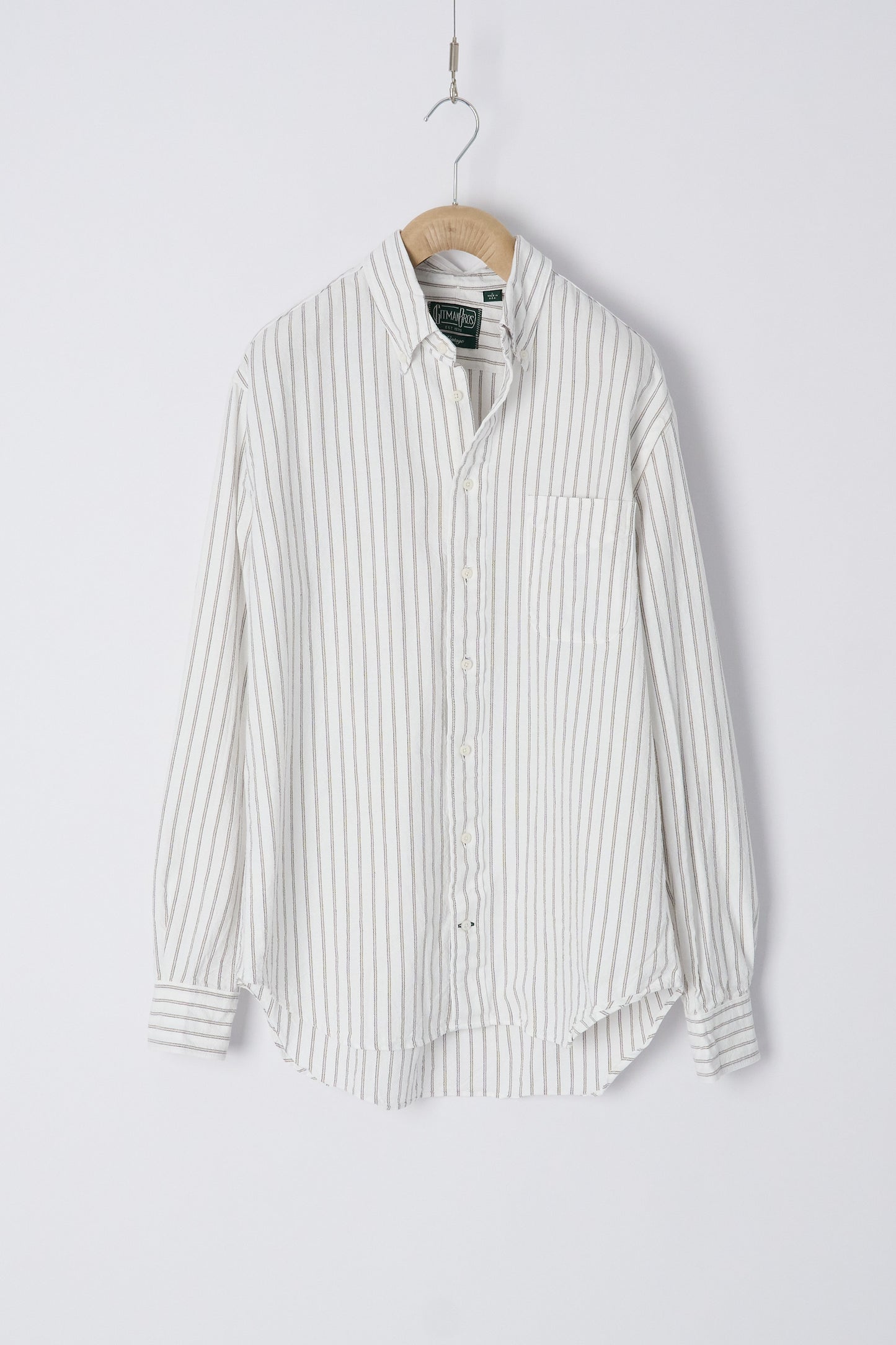 White Striped Japanese Oxford - Old Fit