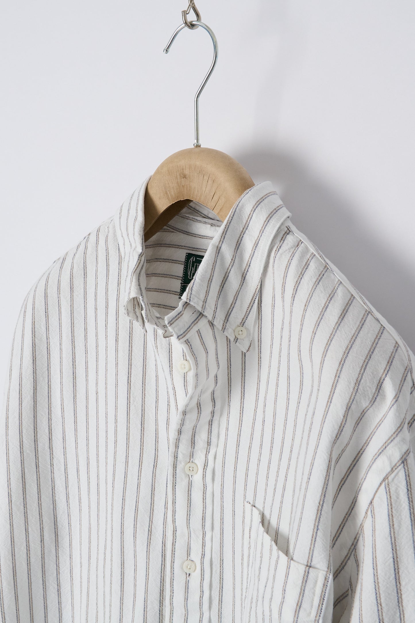 White Striped Japanese Oxford - Old Fit
