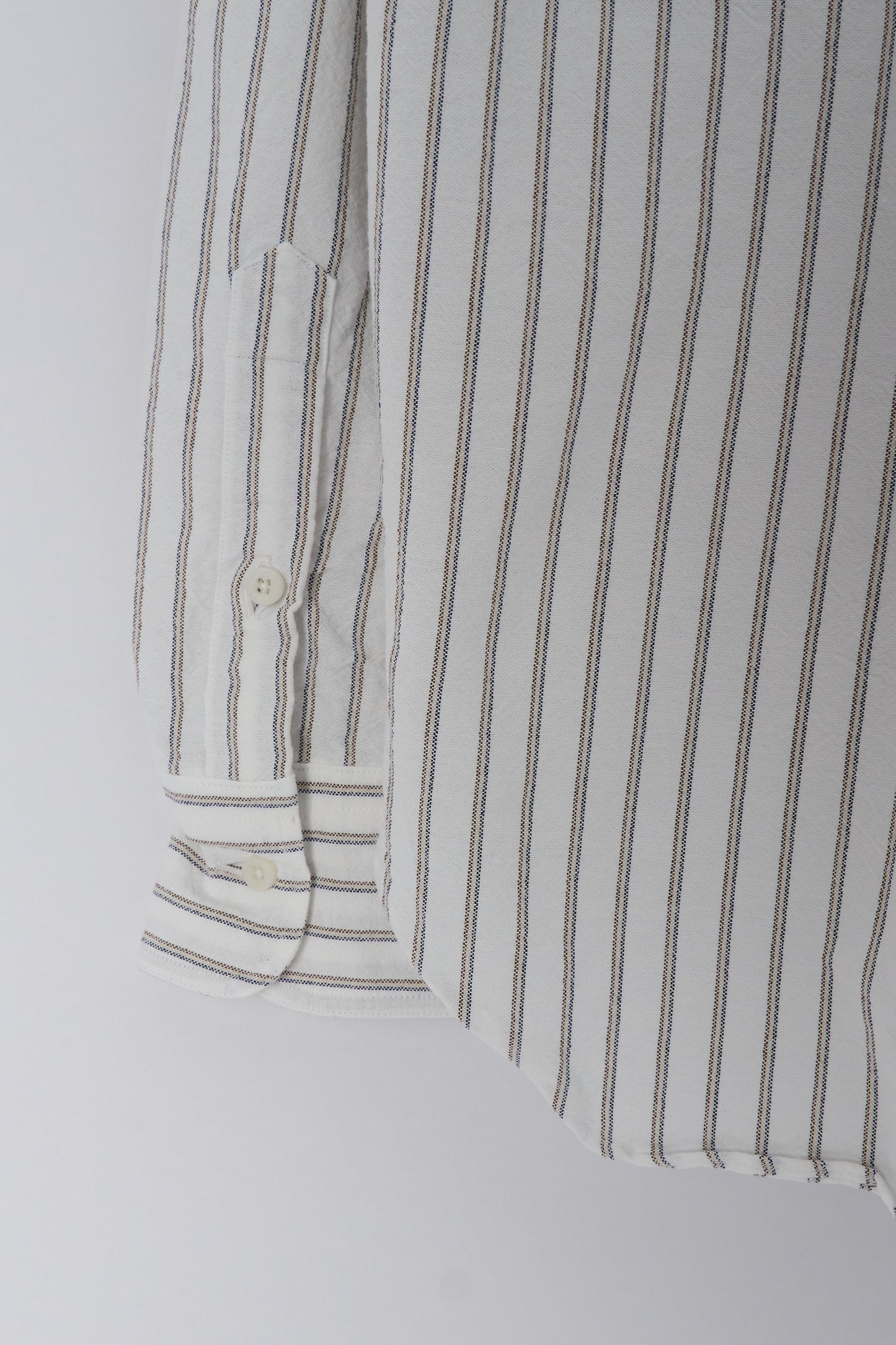 White Striped Japanese Oxford - Old Fit