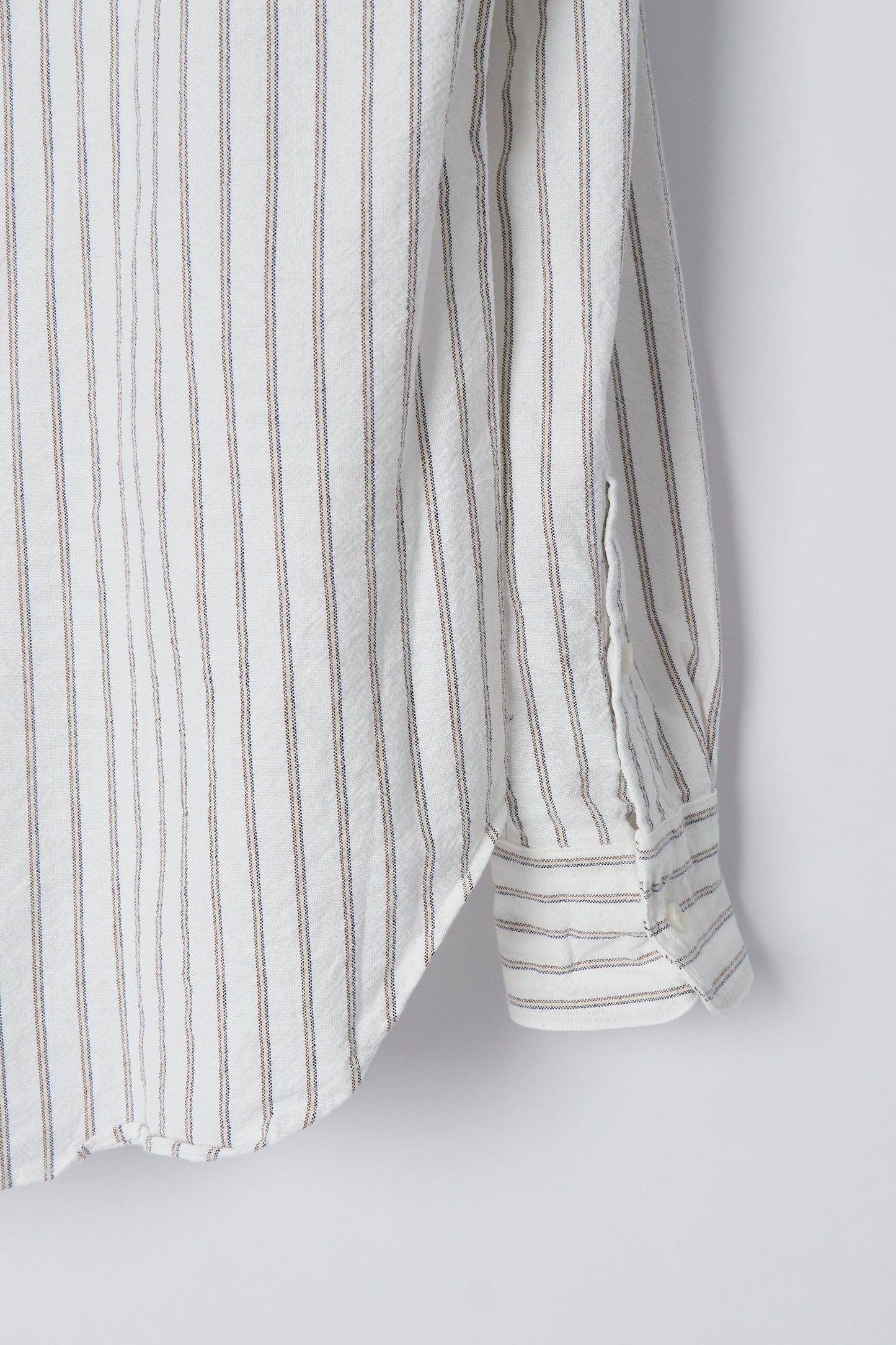 White Striped Japanese Oxford - Old Fit