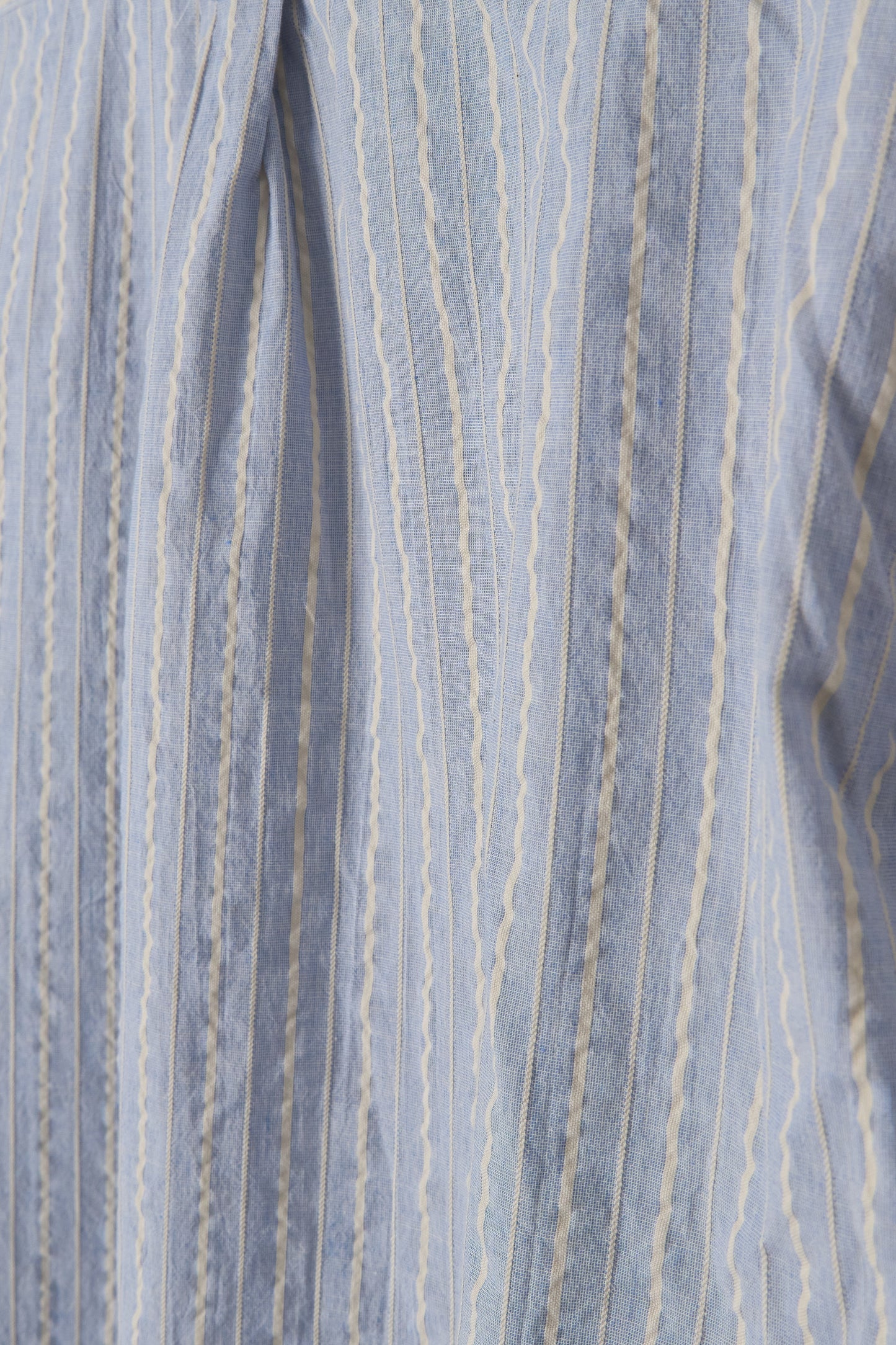 Blue Organic Cotton Dobby Stripe - Old Fit